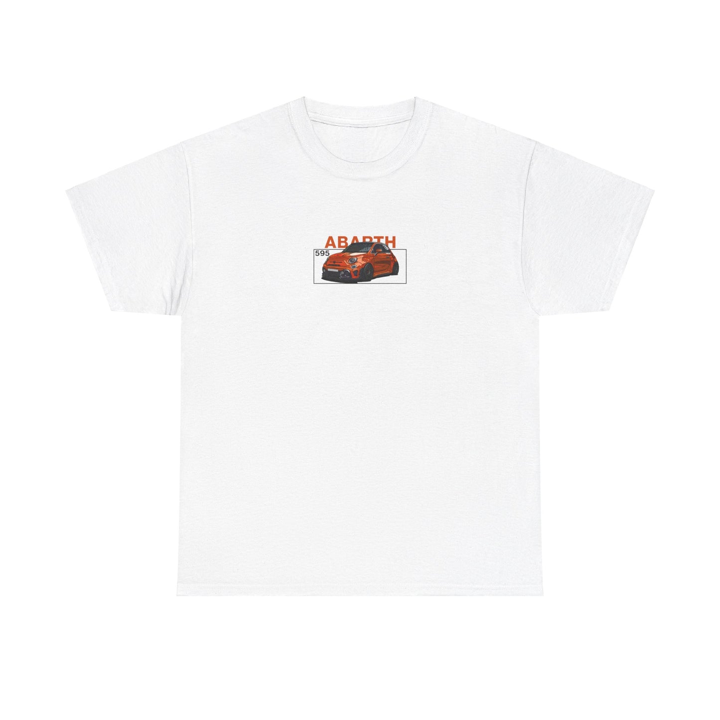 Orange Abarth 595 - White Tee