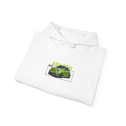 Green Abarth 595 - White Hoodie