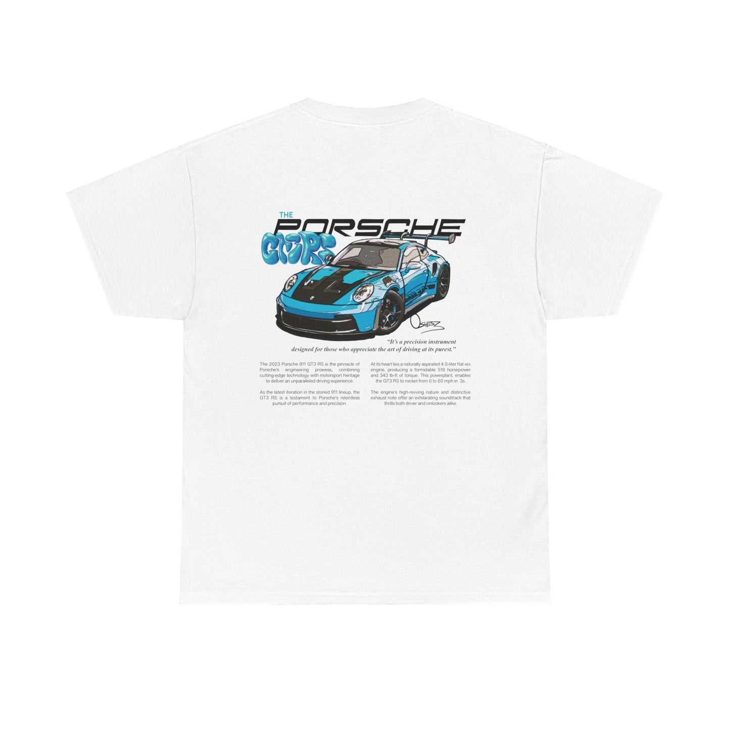 Blue GT3RS - White Tee