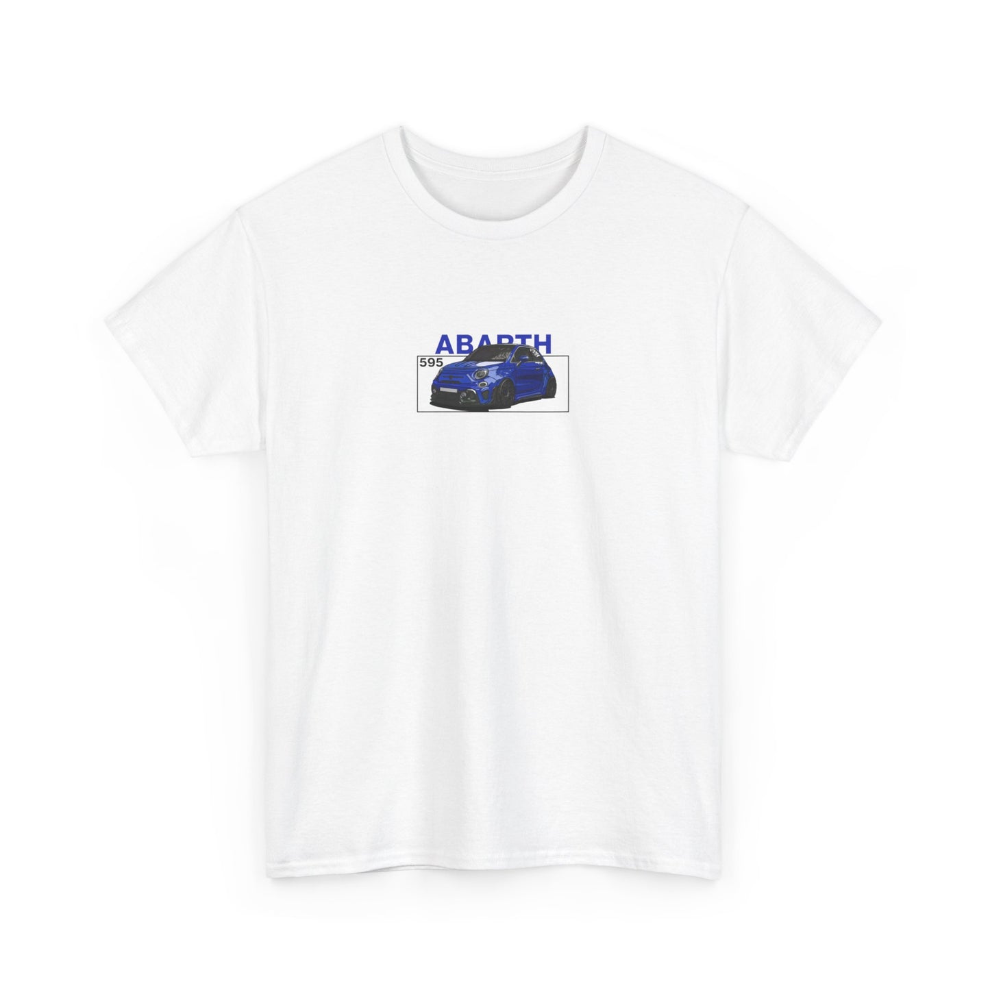 Blue Abarth 595 - White Tee