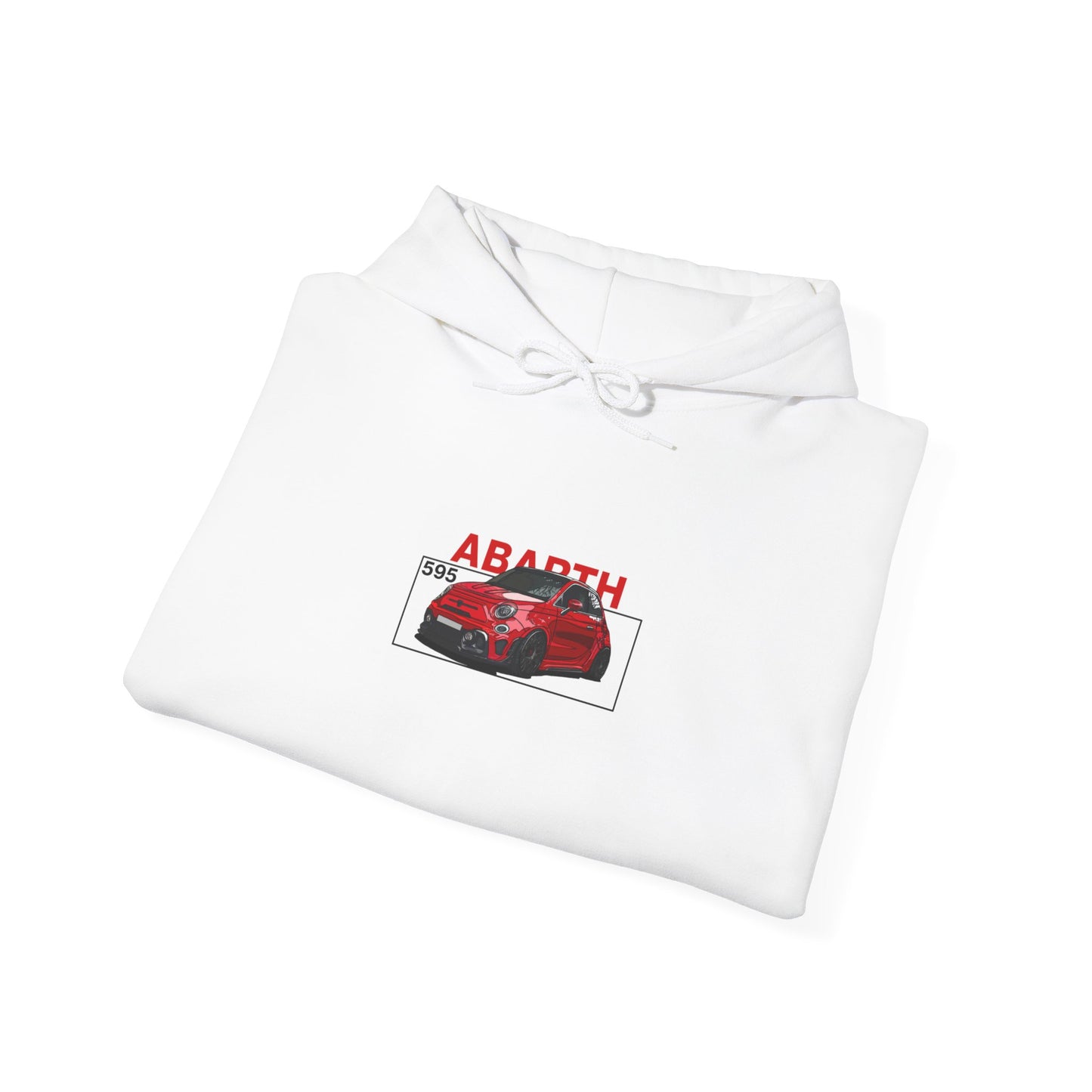 Red Abarth 595 - White Hoodie