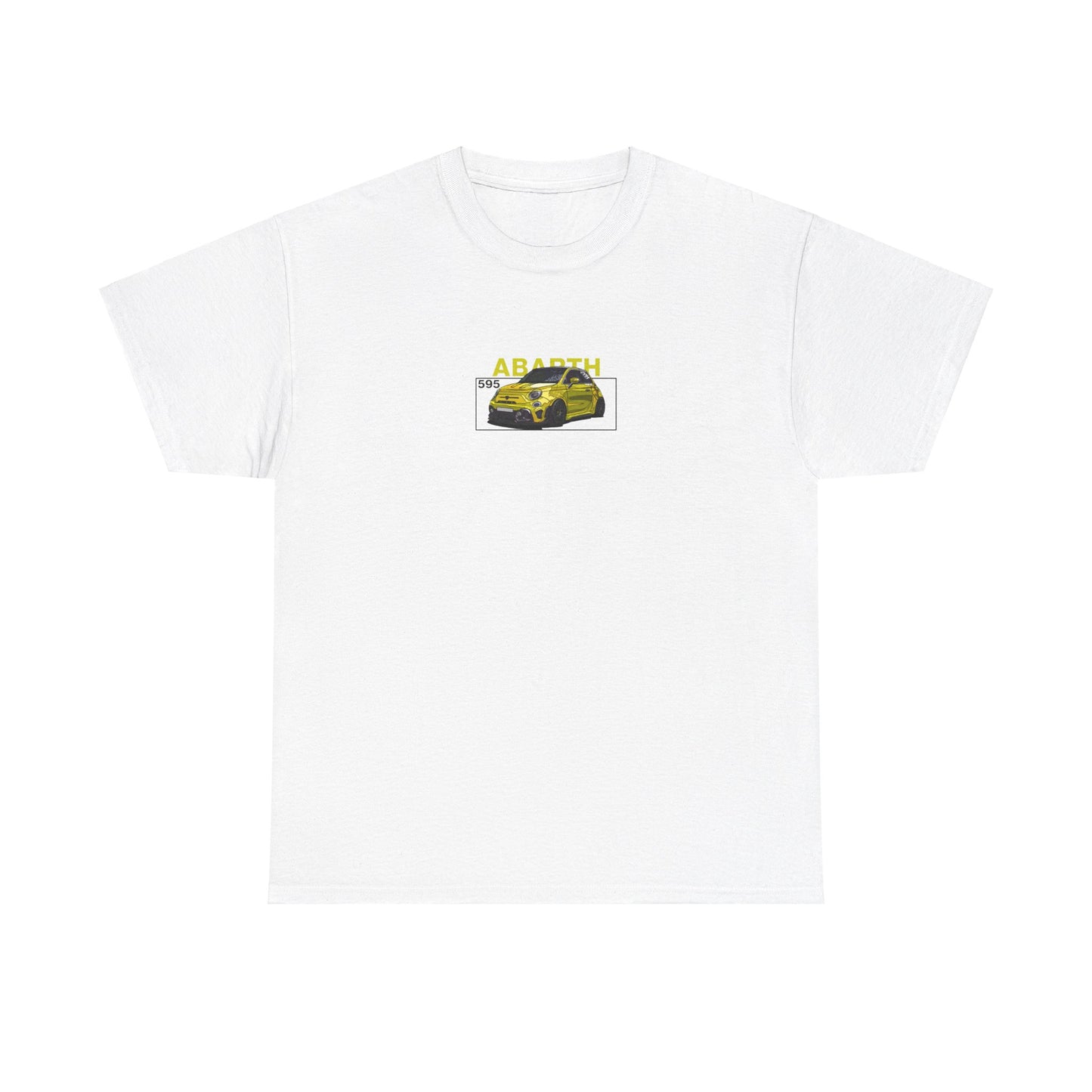 Yellow Abarth 595 - White Tee