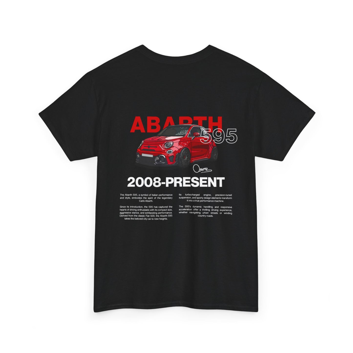 Red Abarth 595 - Black Tee