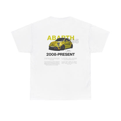 Yellow Abarth 595 - White Tee