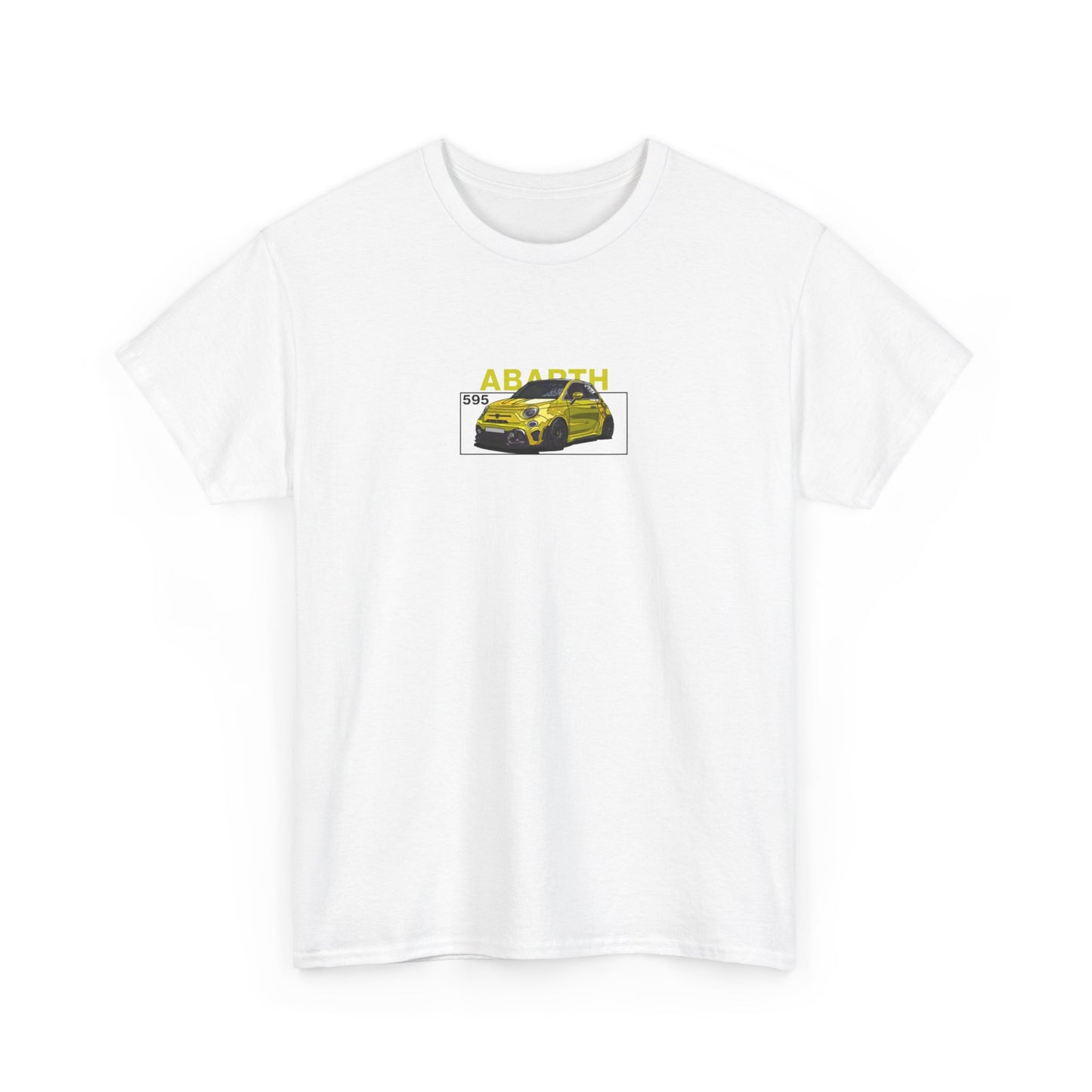 Yellow Abarth 595 - White Tee