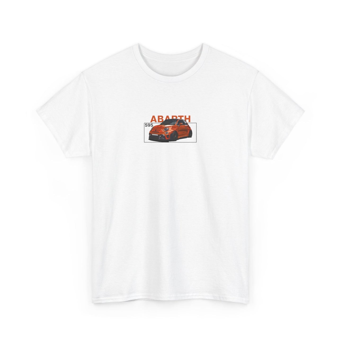 Orange Abarth 595 - White Tee