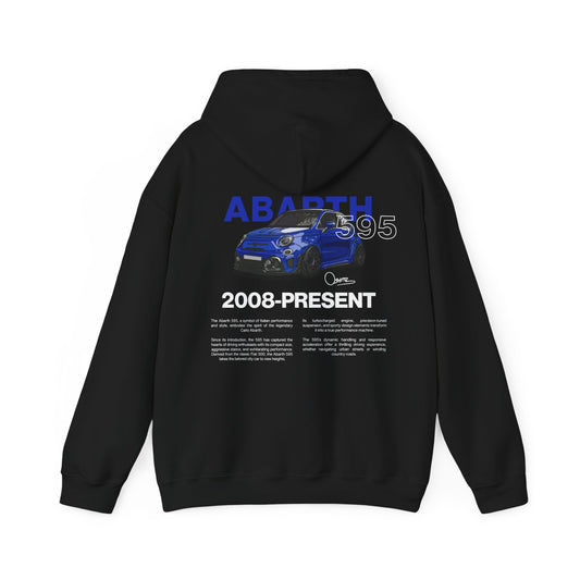 Blue Abarth 595 - Black Hoodie