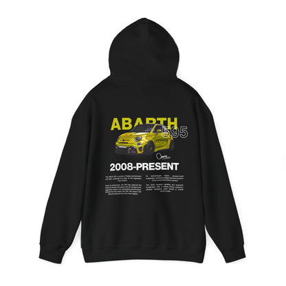 Yellow Abarth 595 - Black Hoodie