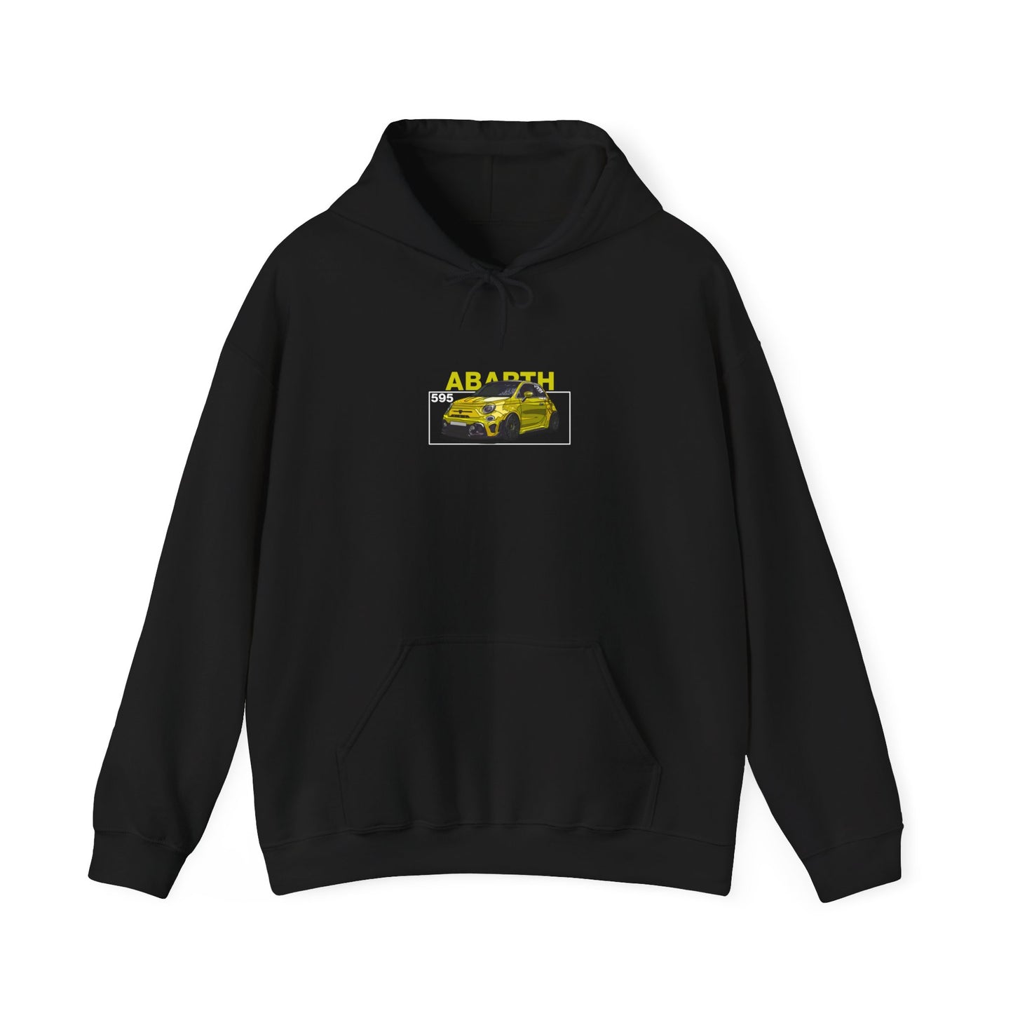 Yellow Abarth 595 - Black Hoodie