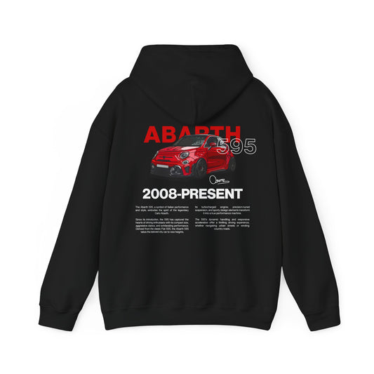 Red Abarth 595 - Black Hoodie