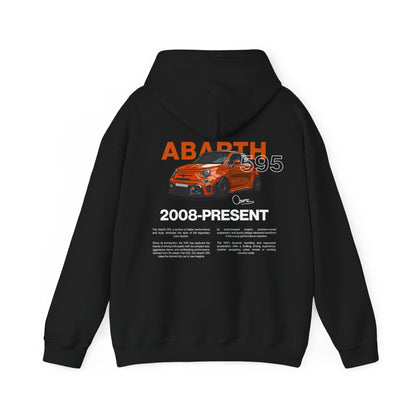 Orange Abarth 595 - Black Hoodie