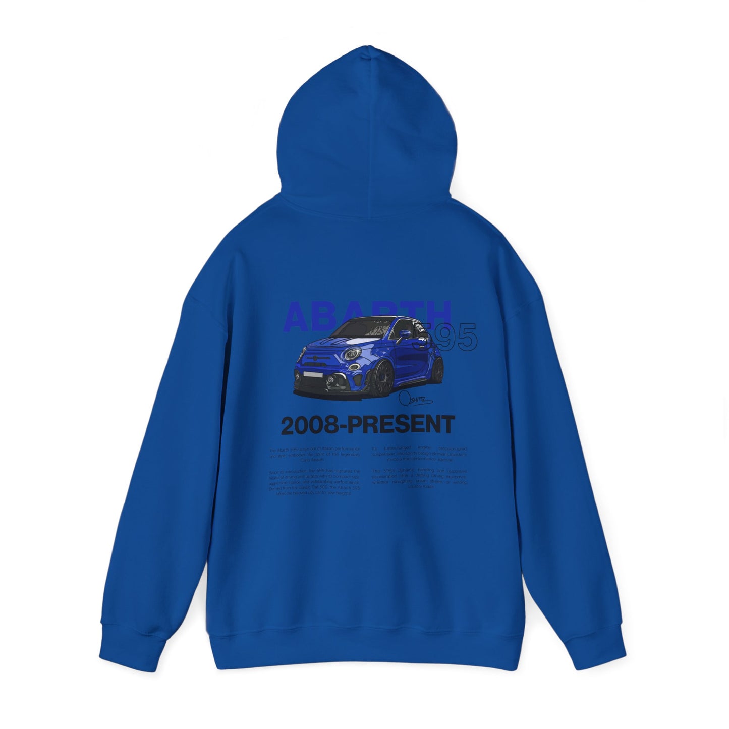 Blue Abarth 595 - Blue Hoodie