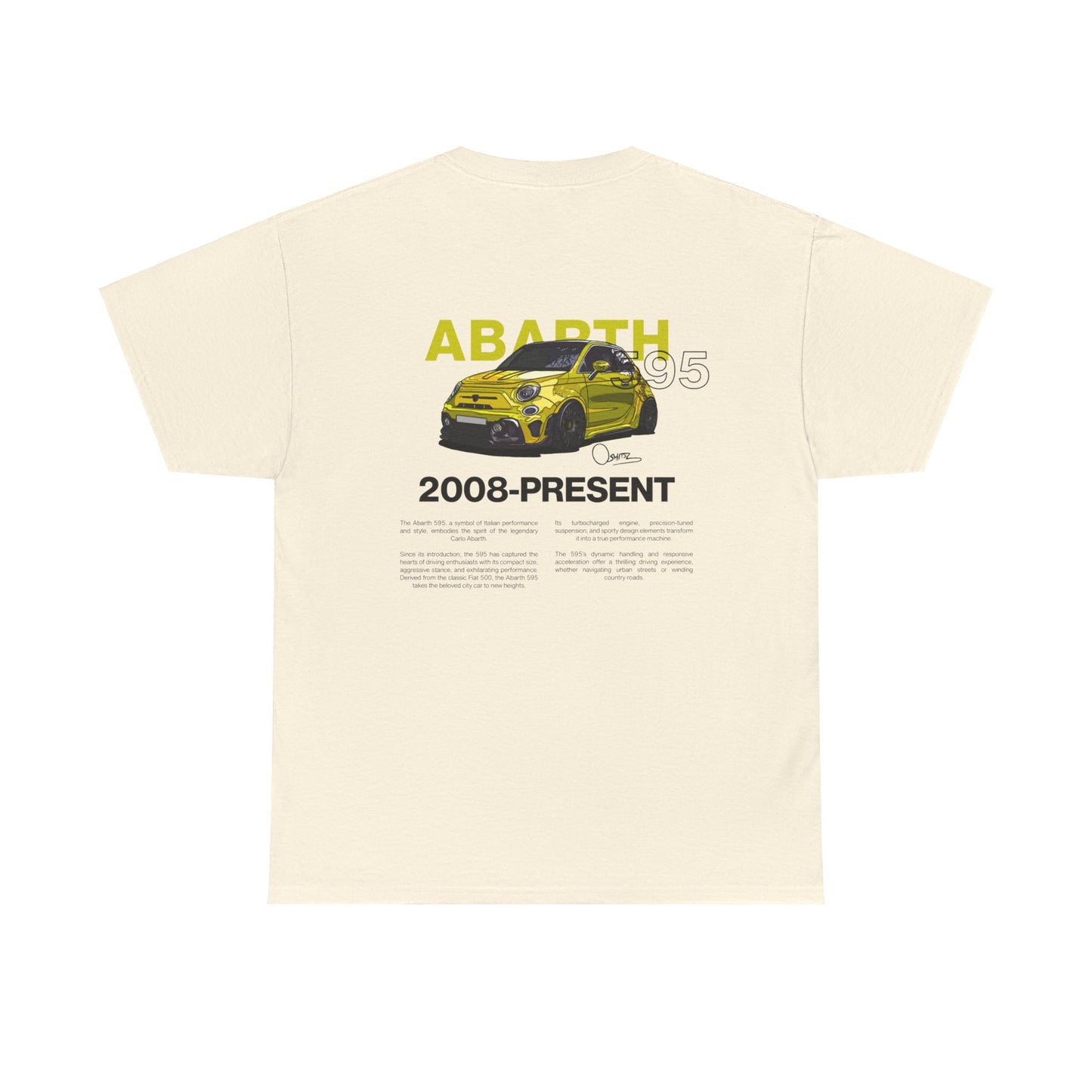 Yellow Abarth 595 - Tan Tee