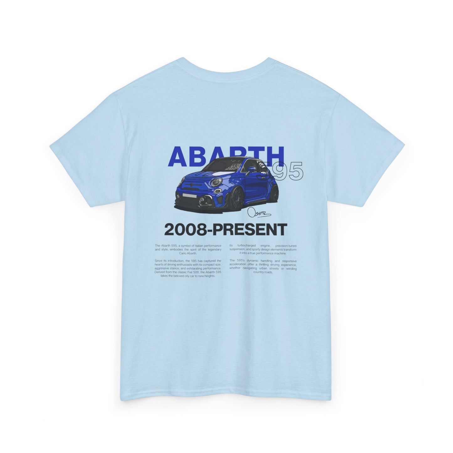 Blue Abarth 595 - Blue Tee