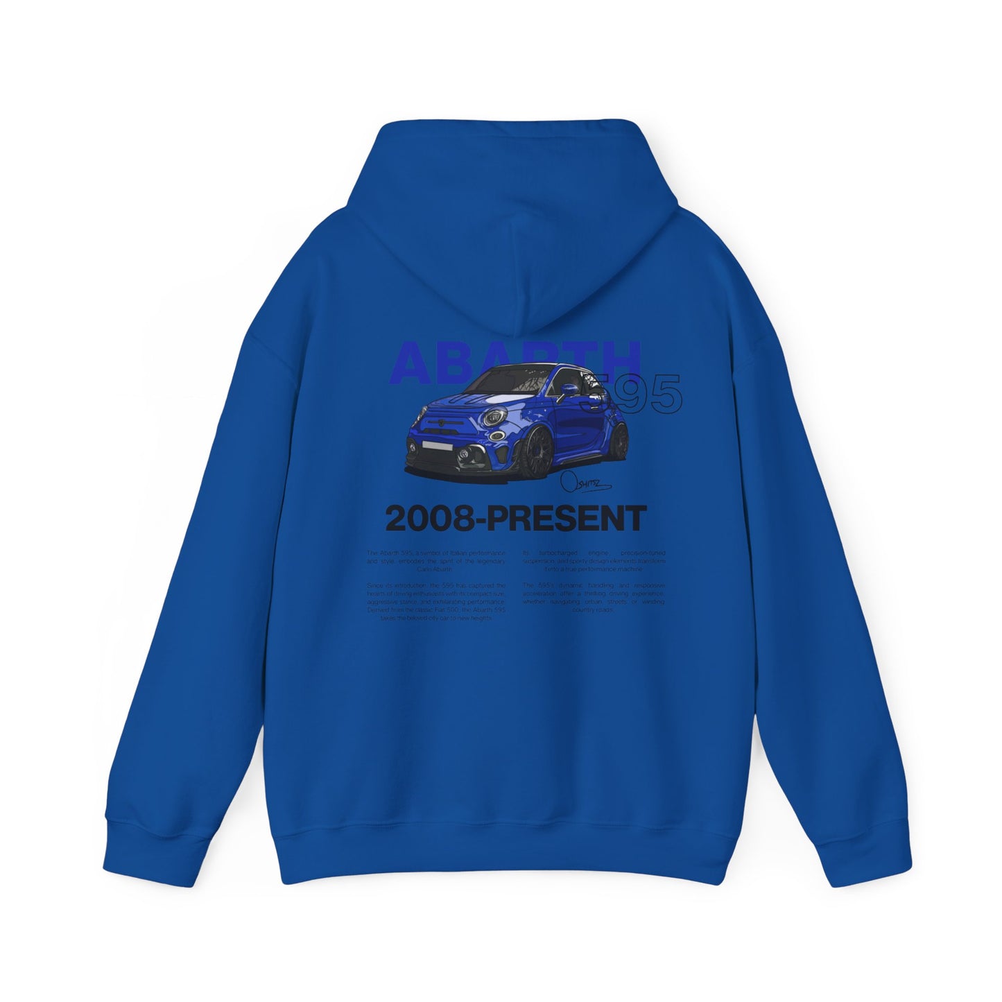 Blue Abarth 595 - Blue Hoodie