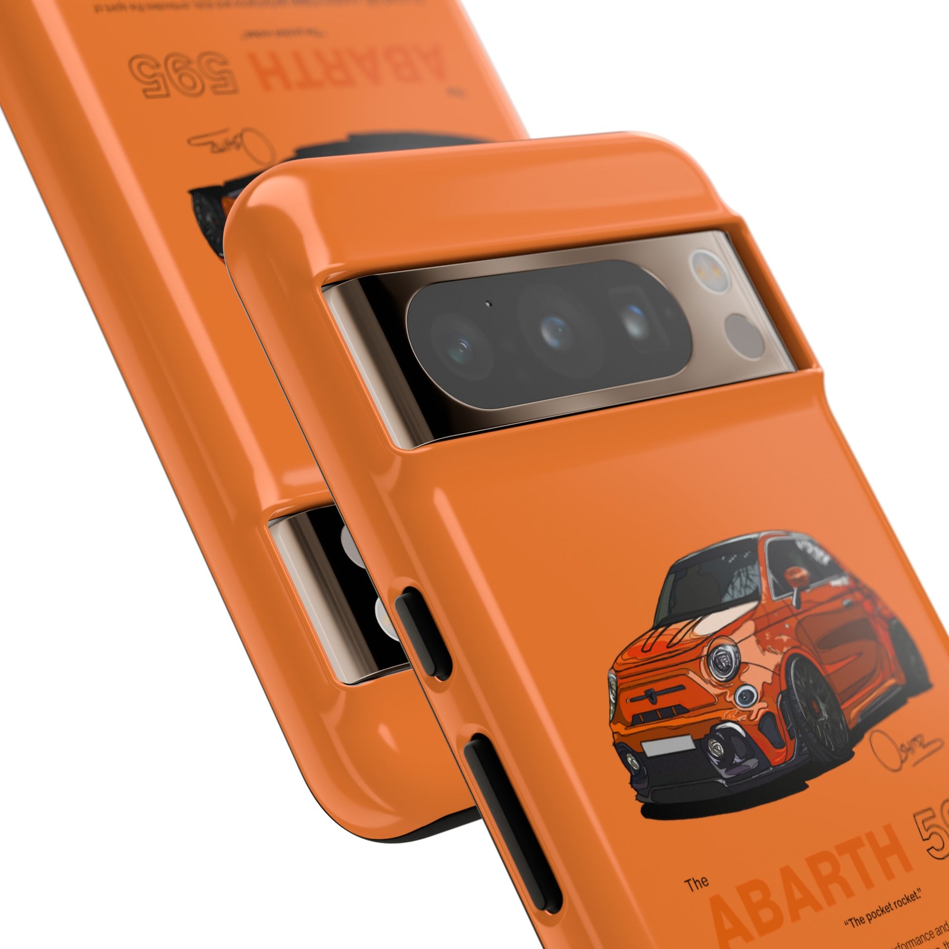 Orange Abarth 595 phone case | RevShitsz