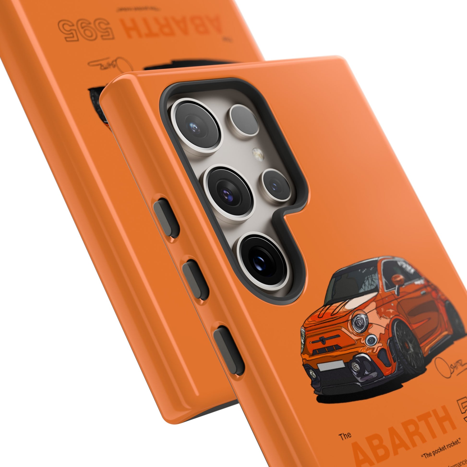 Orange Abarth 595 phone case | RevShitsz