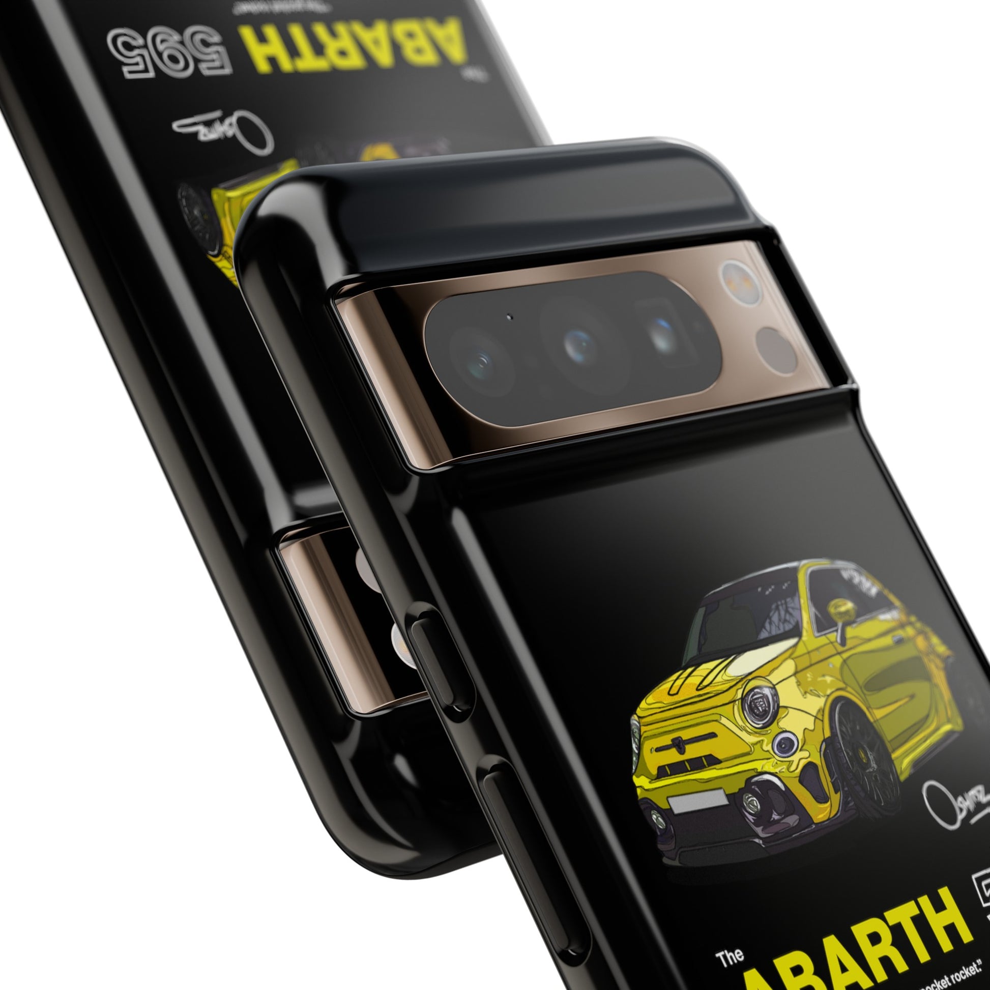 Yellow Abarth 595 phone case | RevShitsz