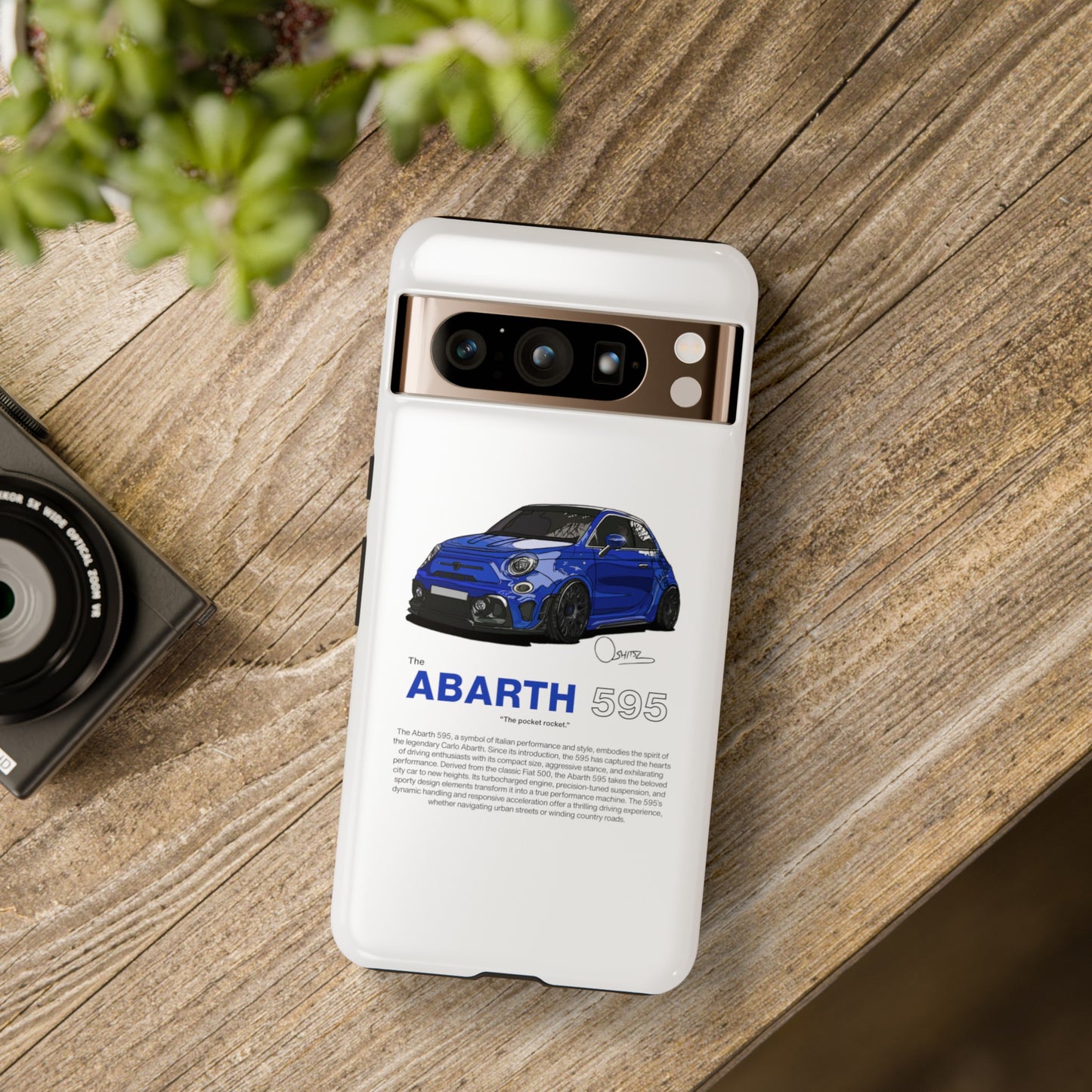 Blue Abarth 595 phone case | RevShitsz