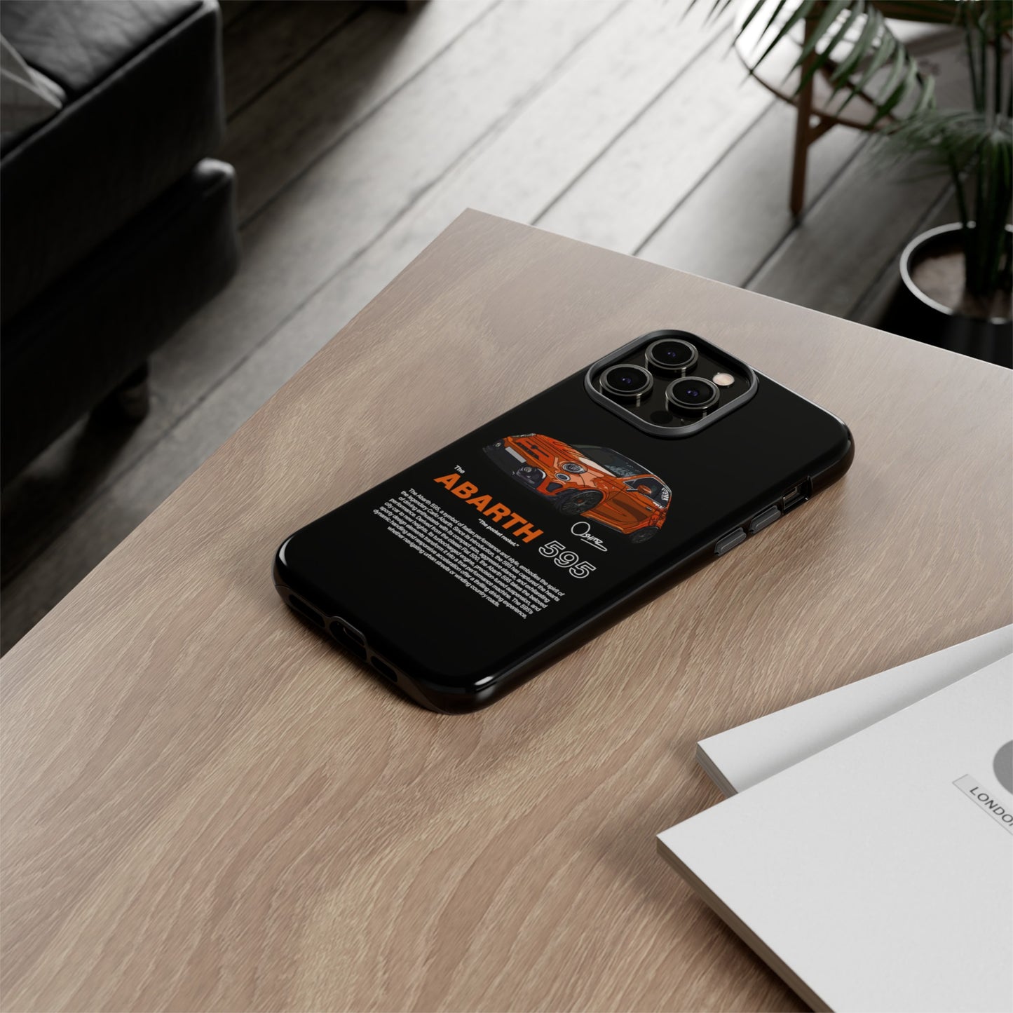 Orange Abarth 595 phone case | RevShitsz