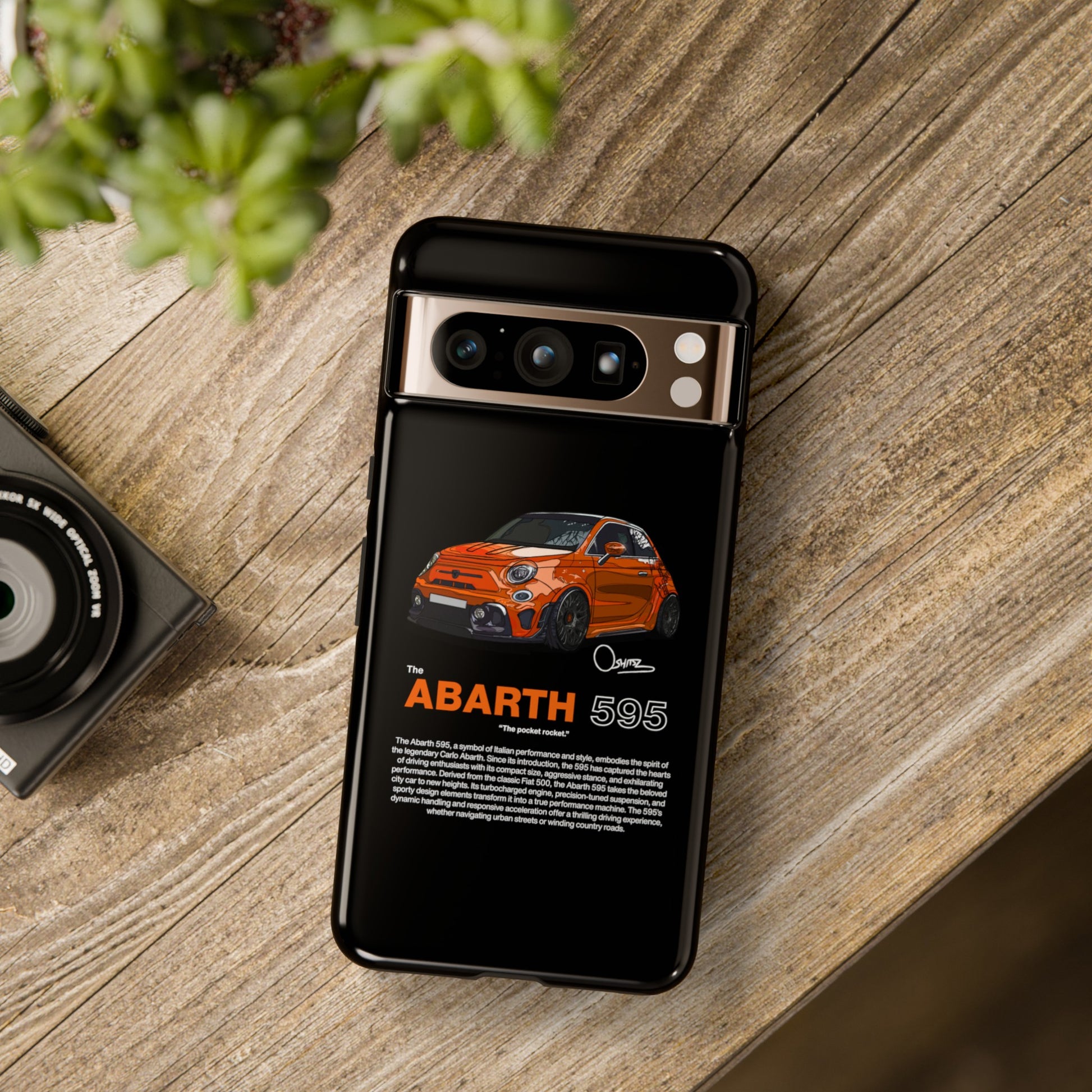 Orange Abarth 595 phone case | RevShitsz