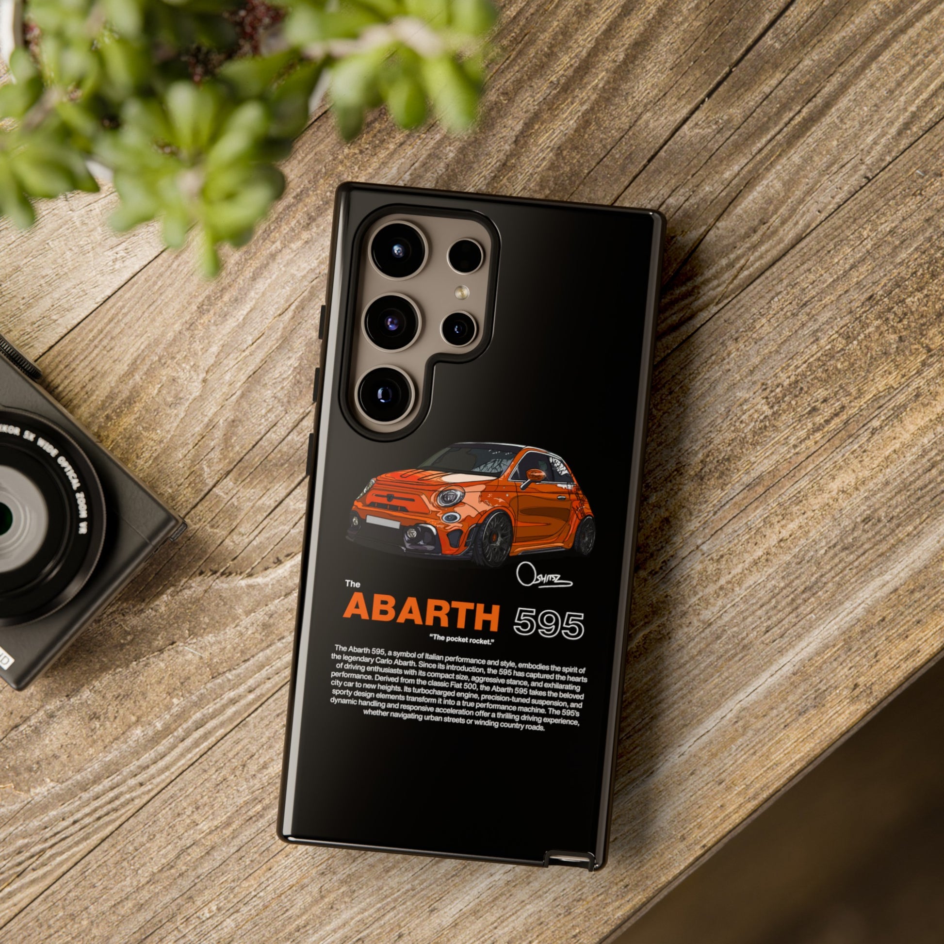 Orange Abarth 595 phone case | RevShitsz