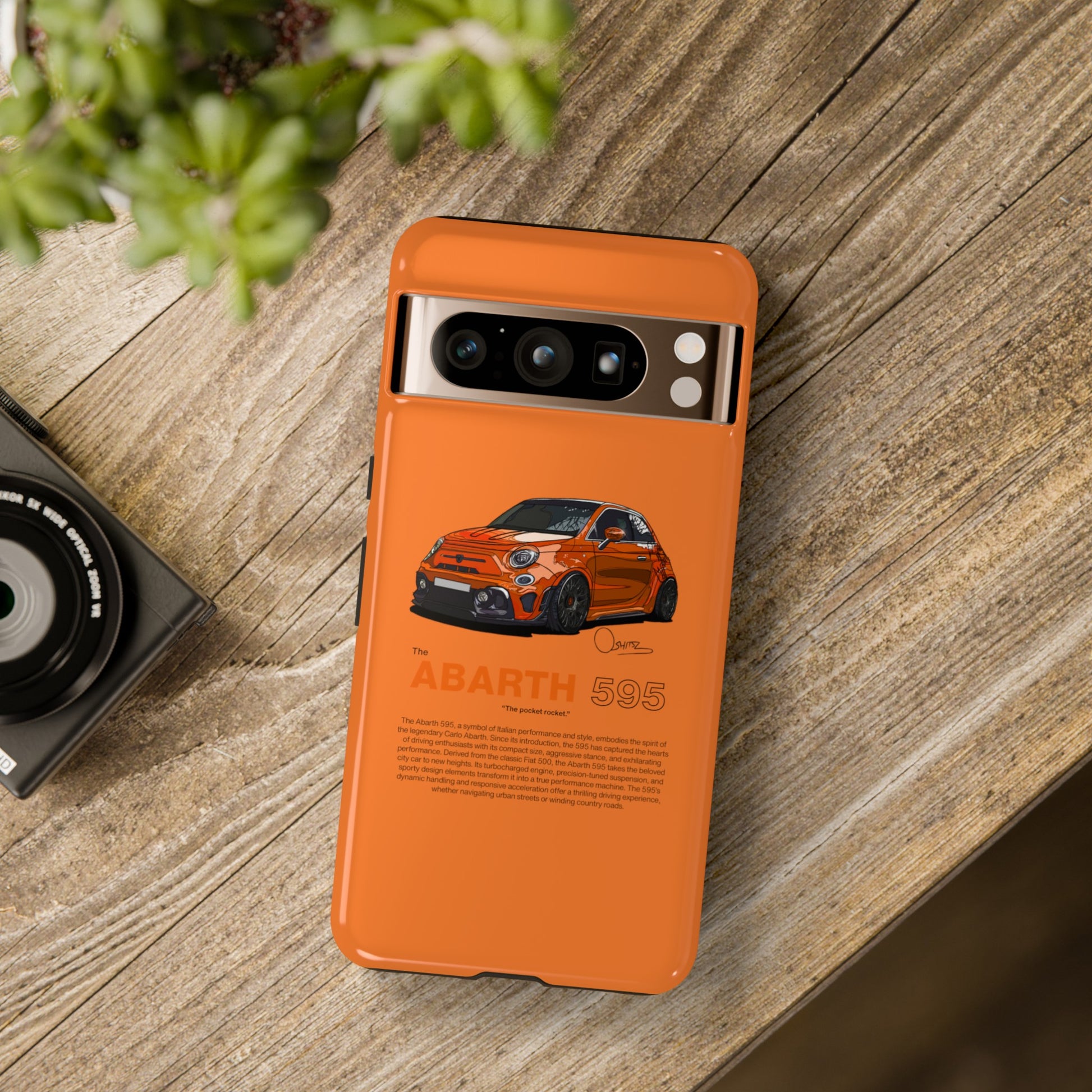 Orange Abarth 595 phone case | RevShitsz