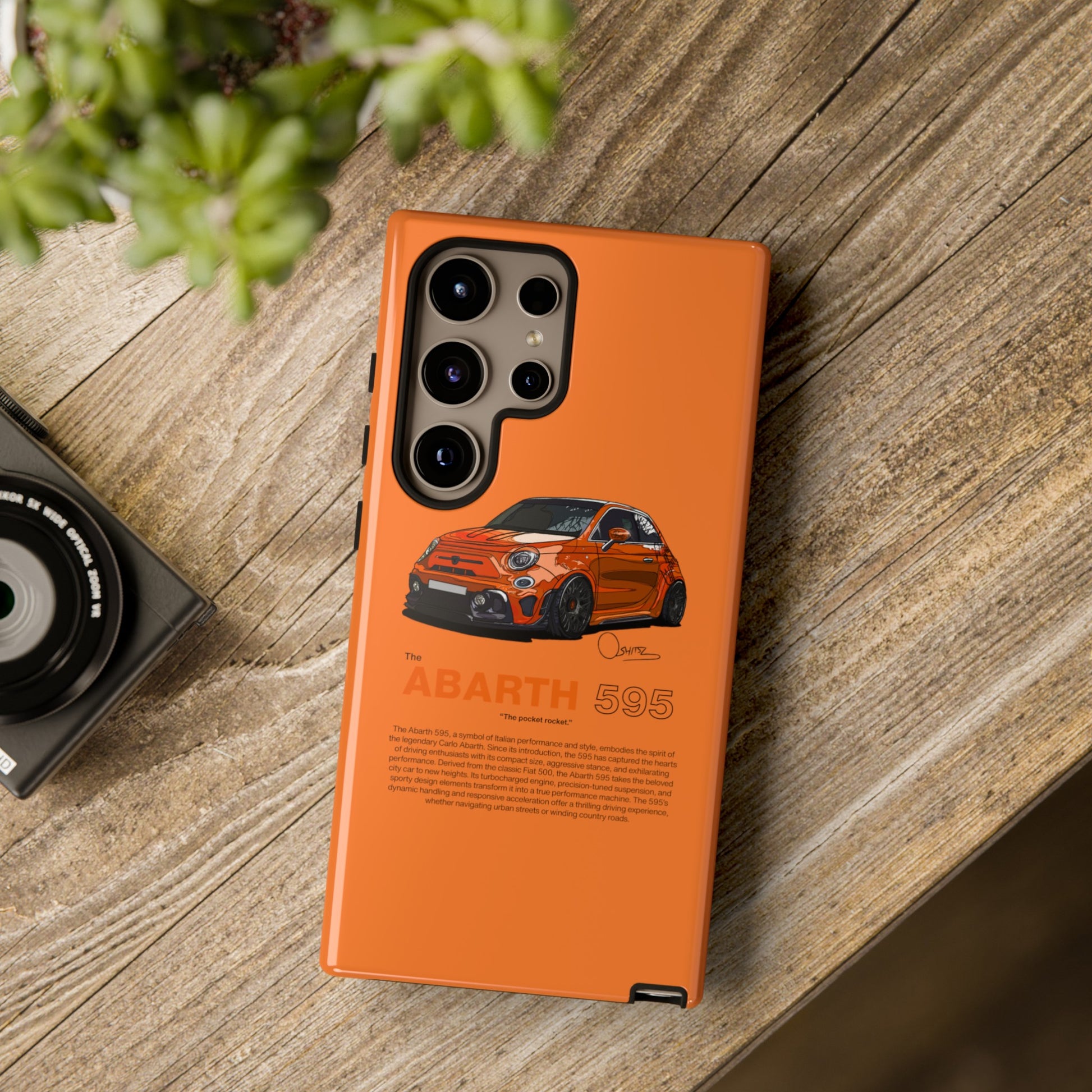 Orange Abarth 595 phone case | RevShitsz