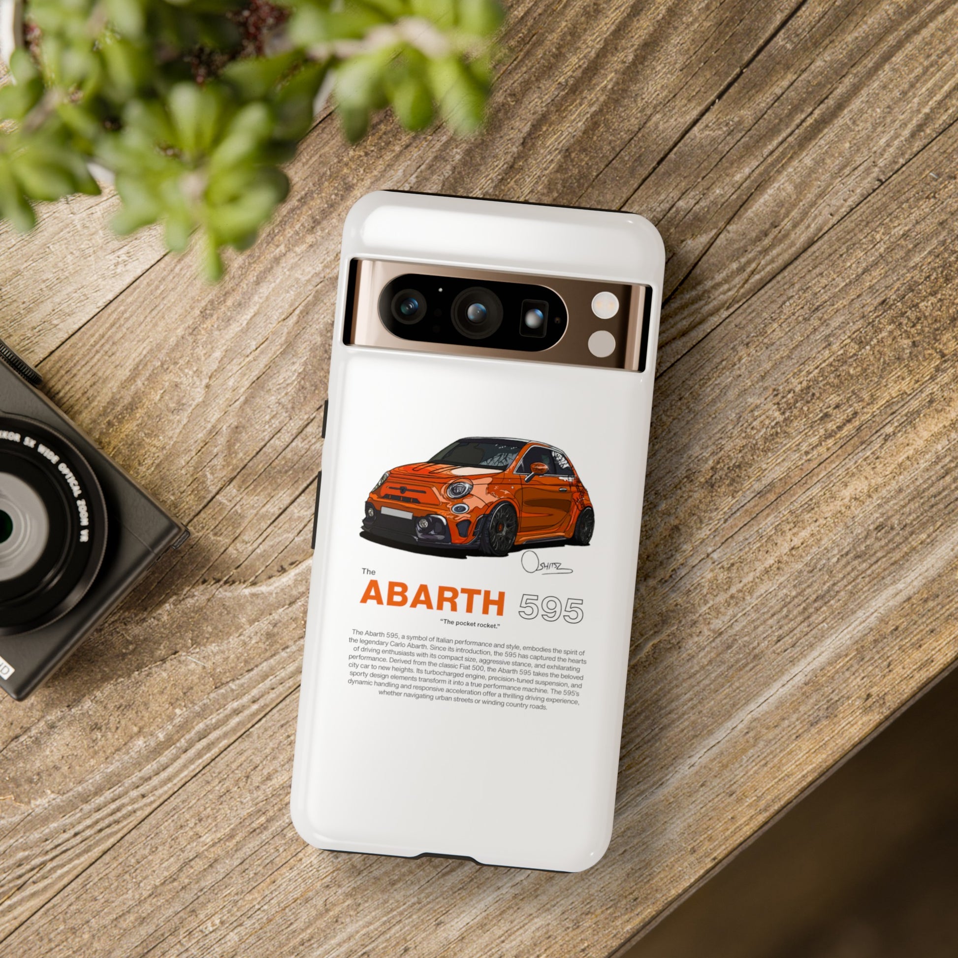 Orange Abarth 595 phone case | RevShitsz