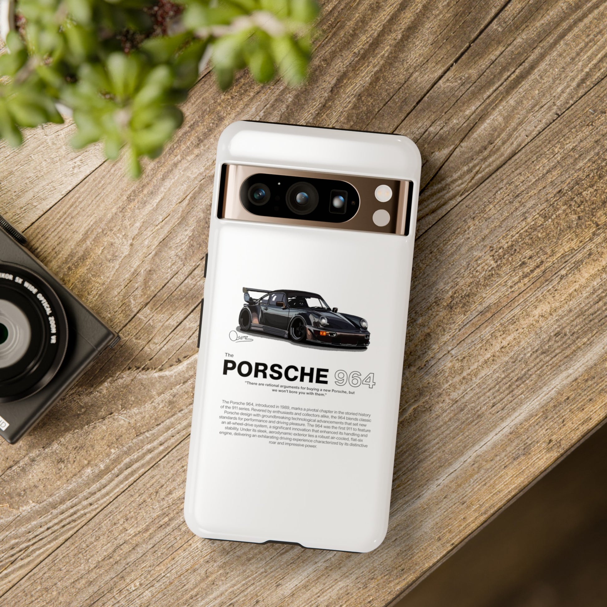 White Porsche 964 phone case | RevShitsz