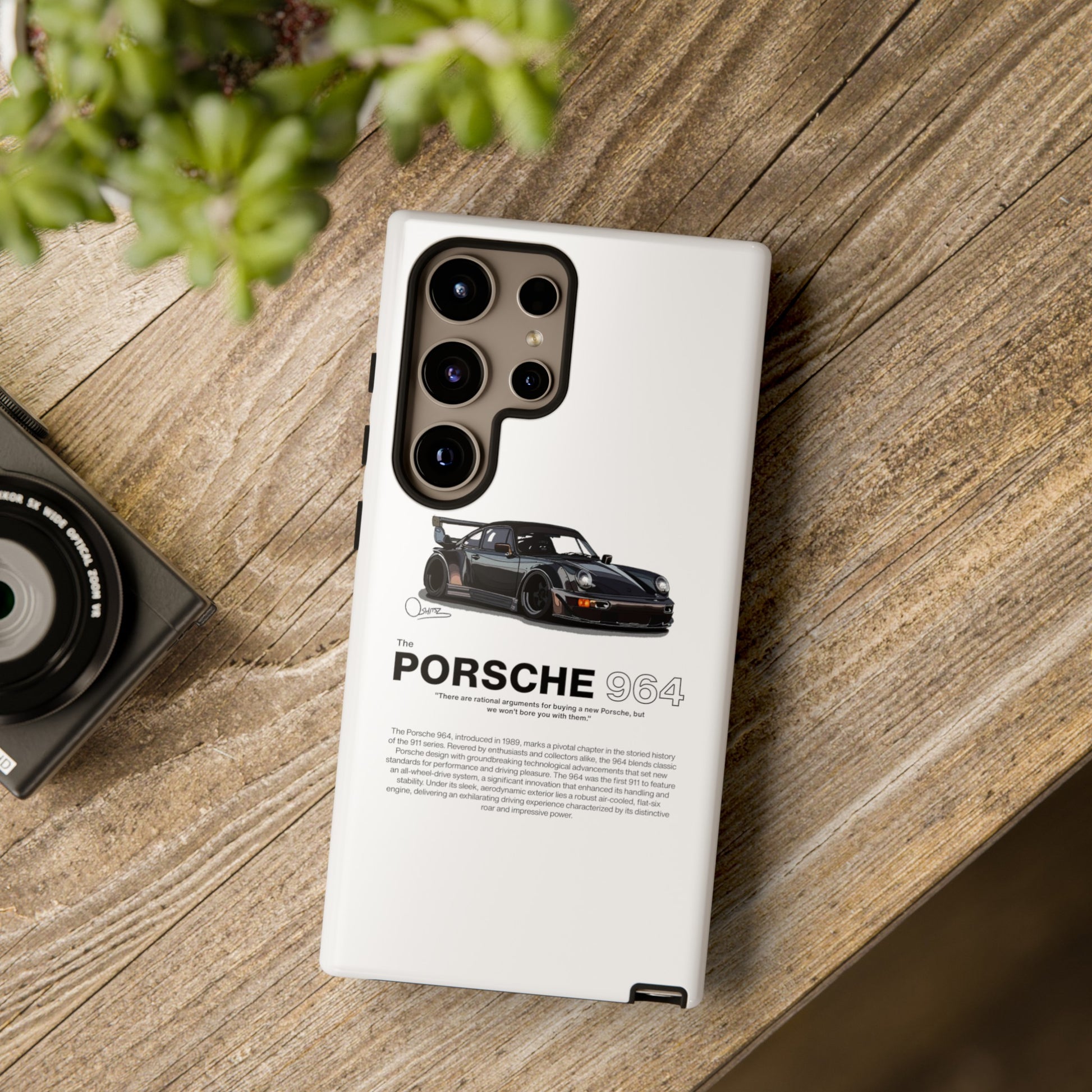 White Porsche 964 phone case | RevShitsz