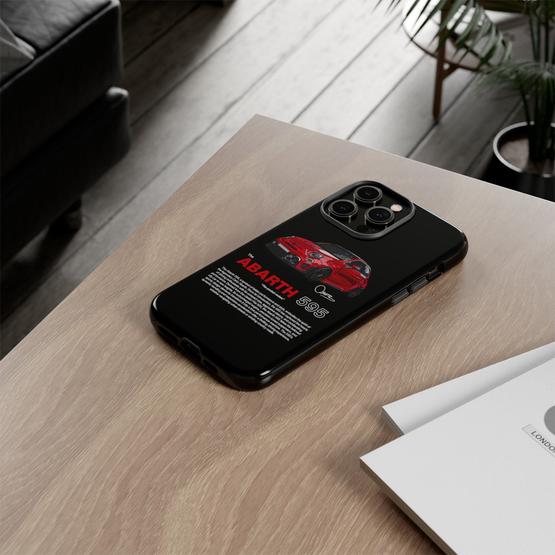 Red Abarth 595 phone case | RevShitsz