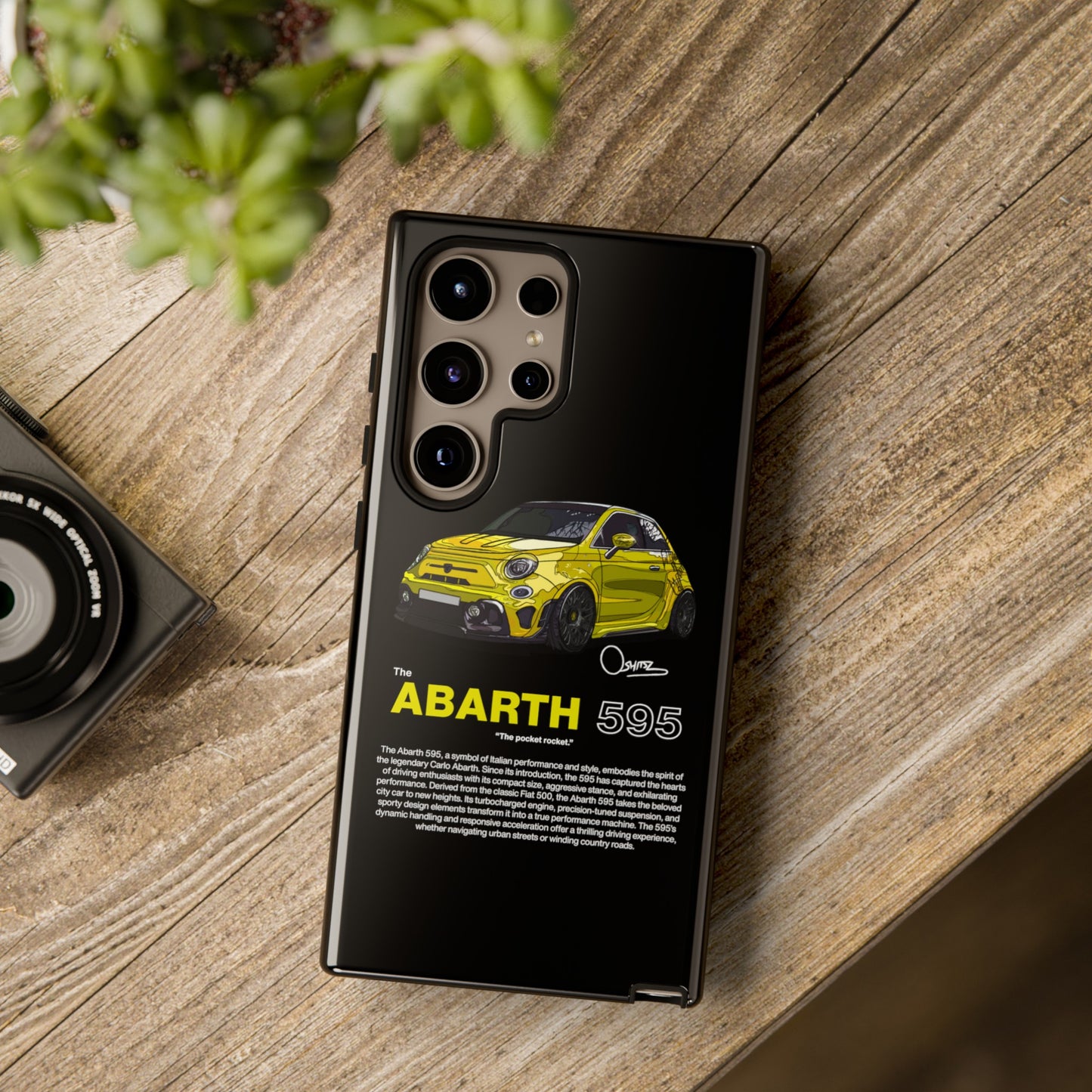 Yellow Abarth 595 phone case | RevShitsz