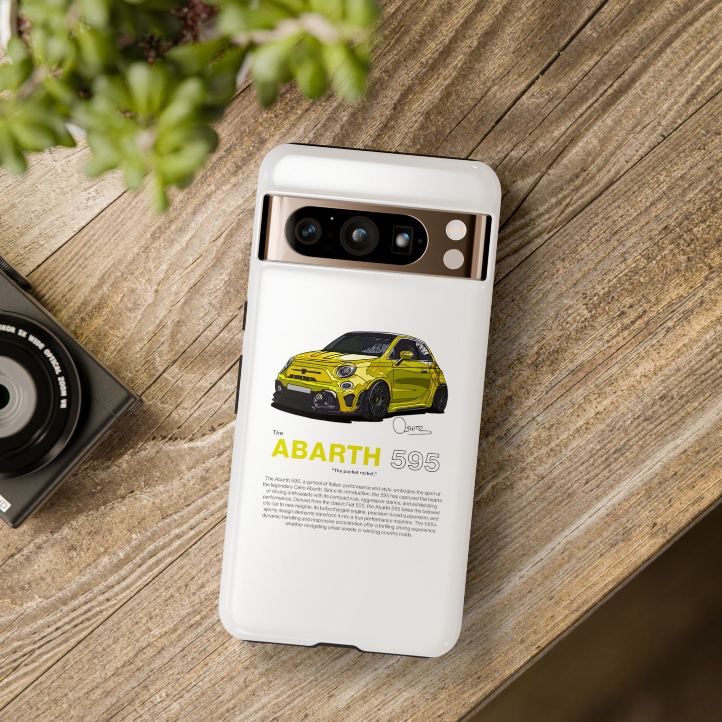 Yellow Abarth 595 phone case | RevShitsz