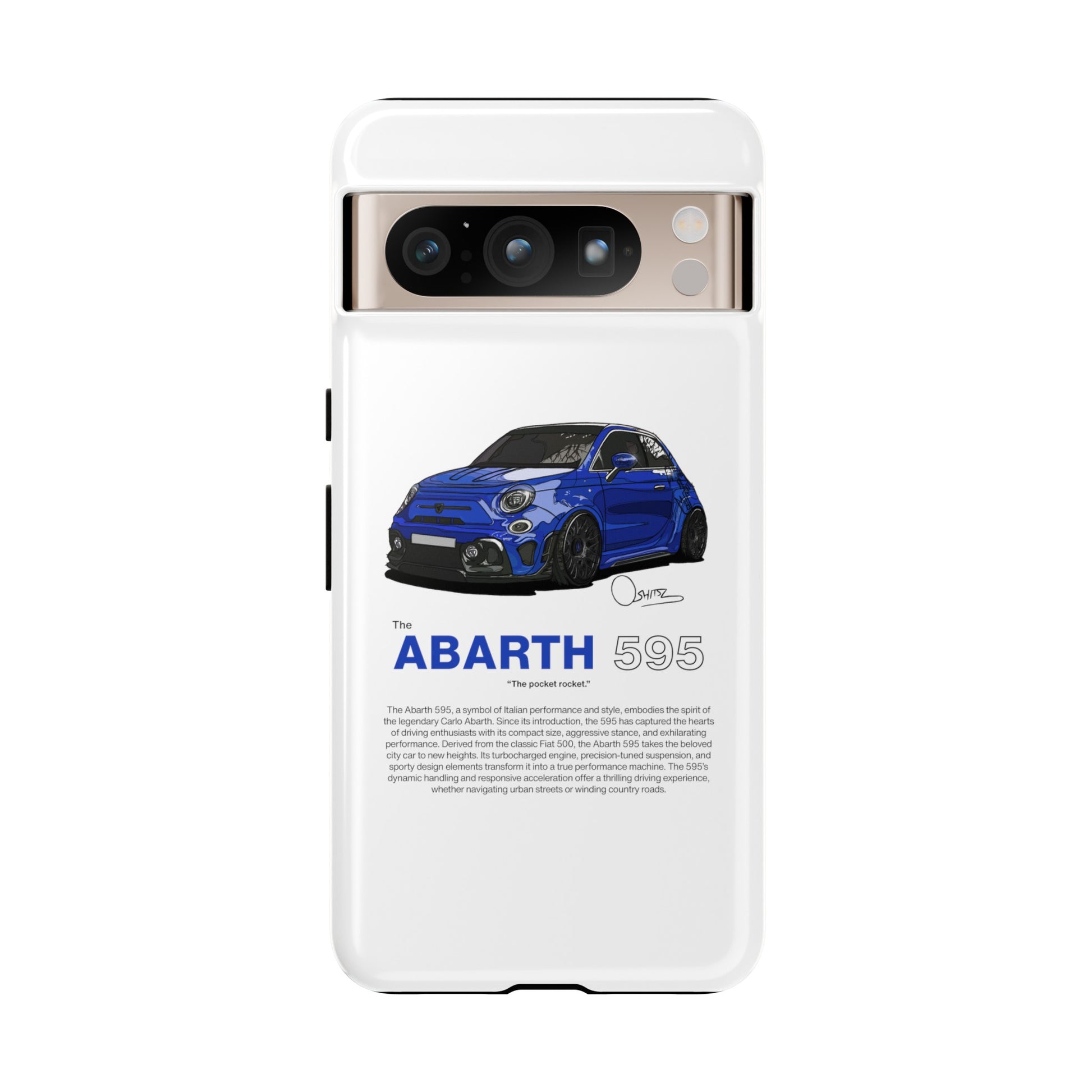 Blue Abarth 595 phone case | RevShitsz