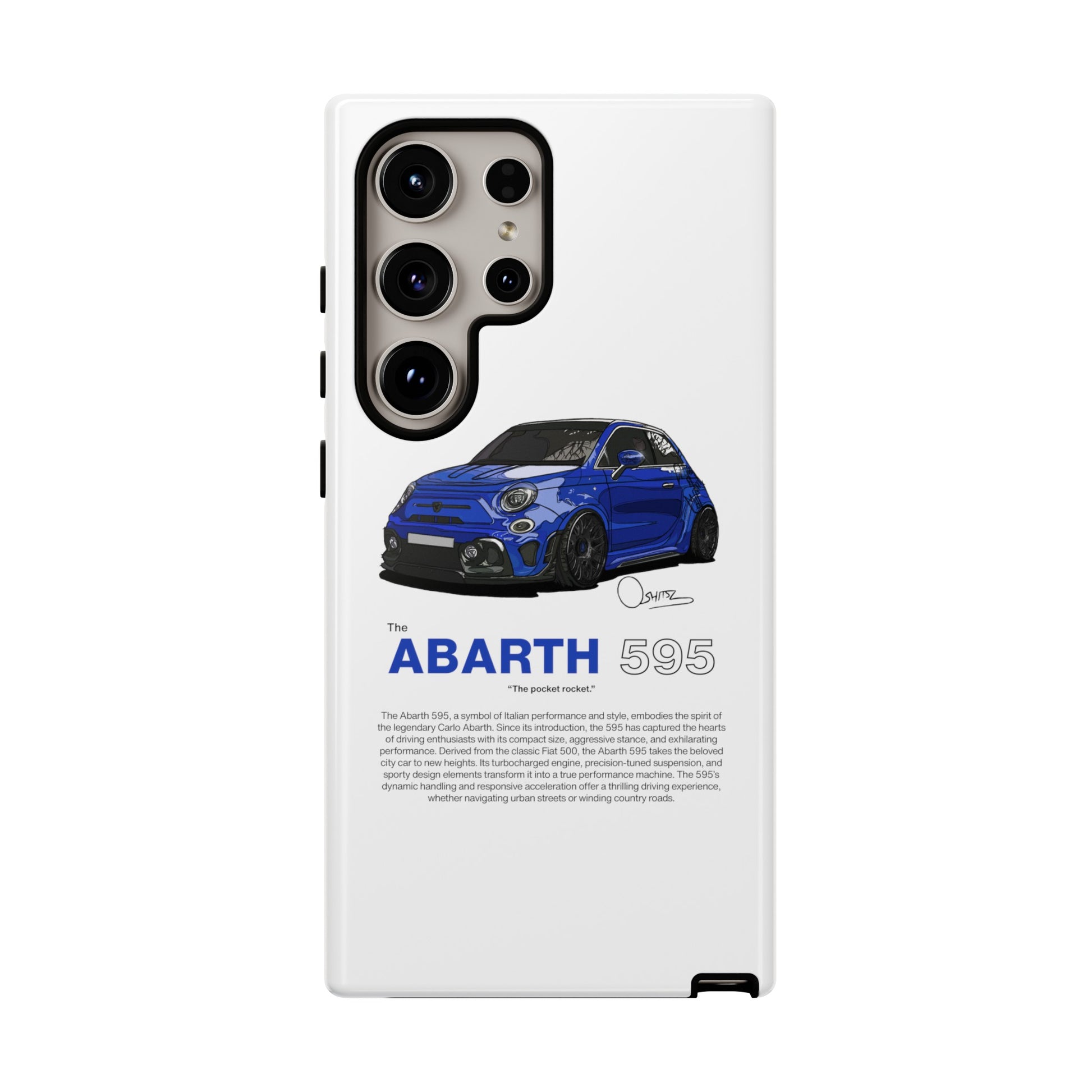 Blue Abarth 595 phone case | RevShitsz