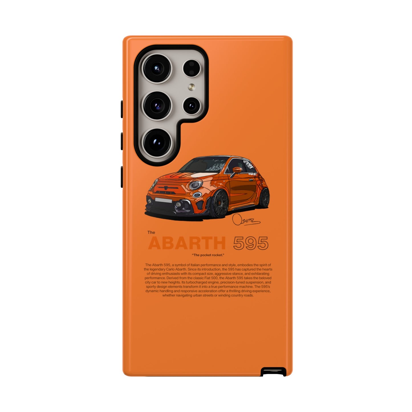 Orange Abarth 595 phone case | RevShitsz