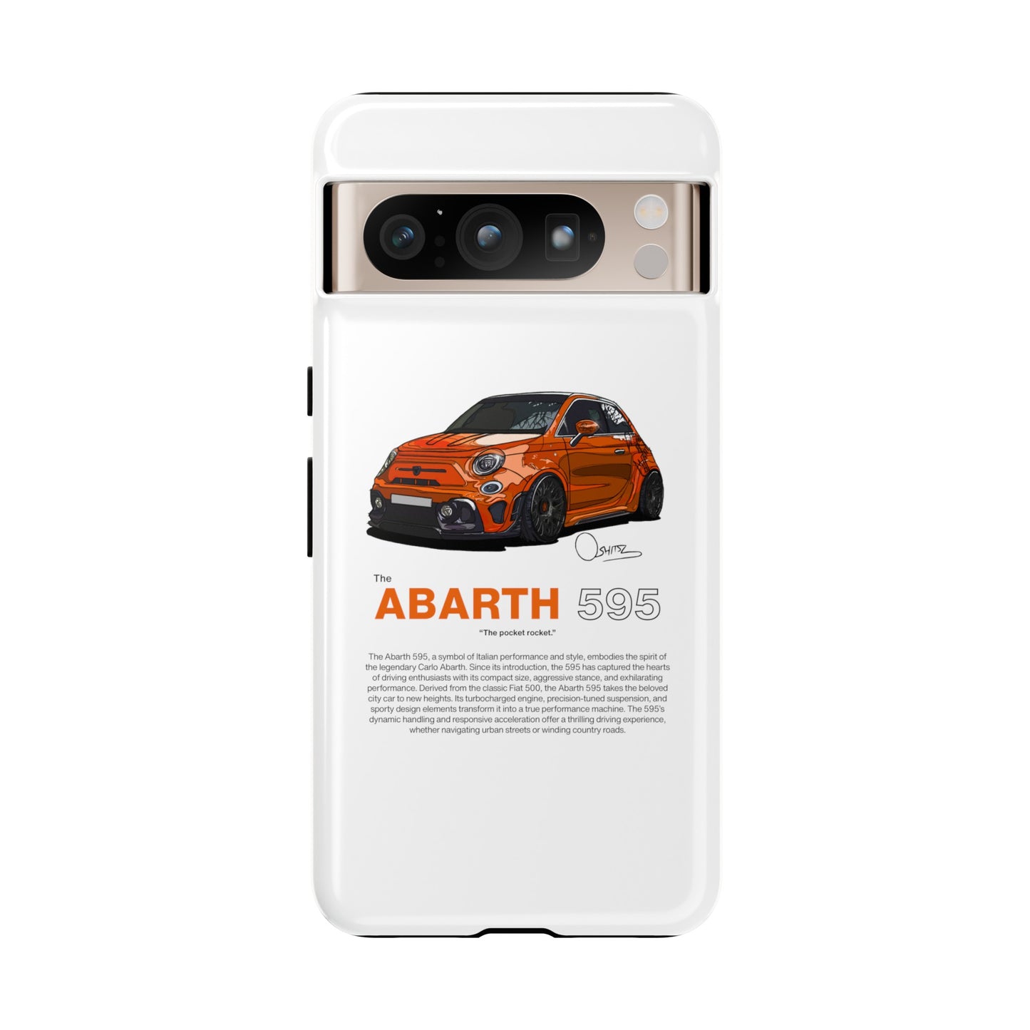 Orange Abarth 595 phone case | RevShitsz