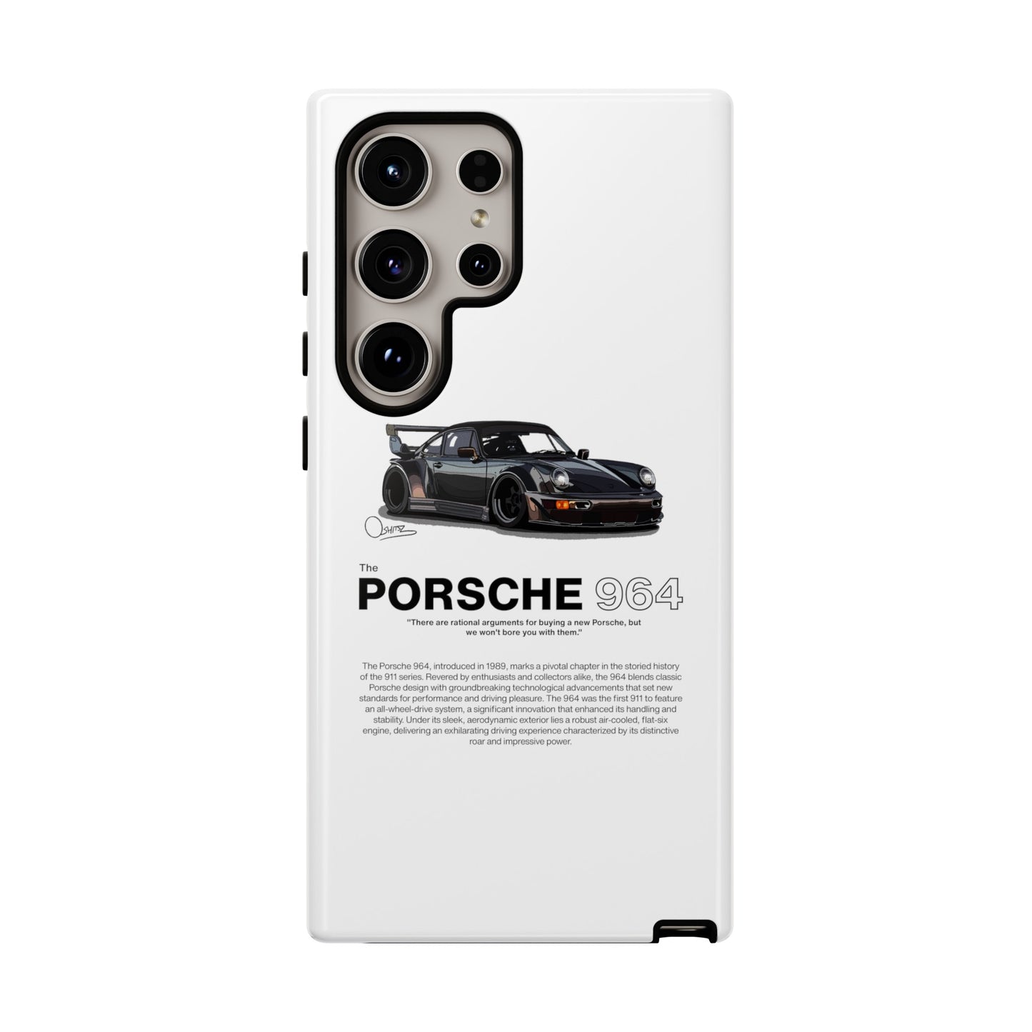 White Porsche 964 phone case | RevShitsz