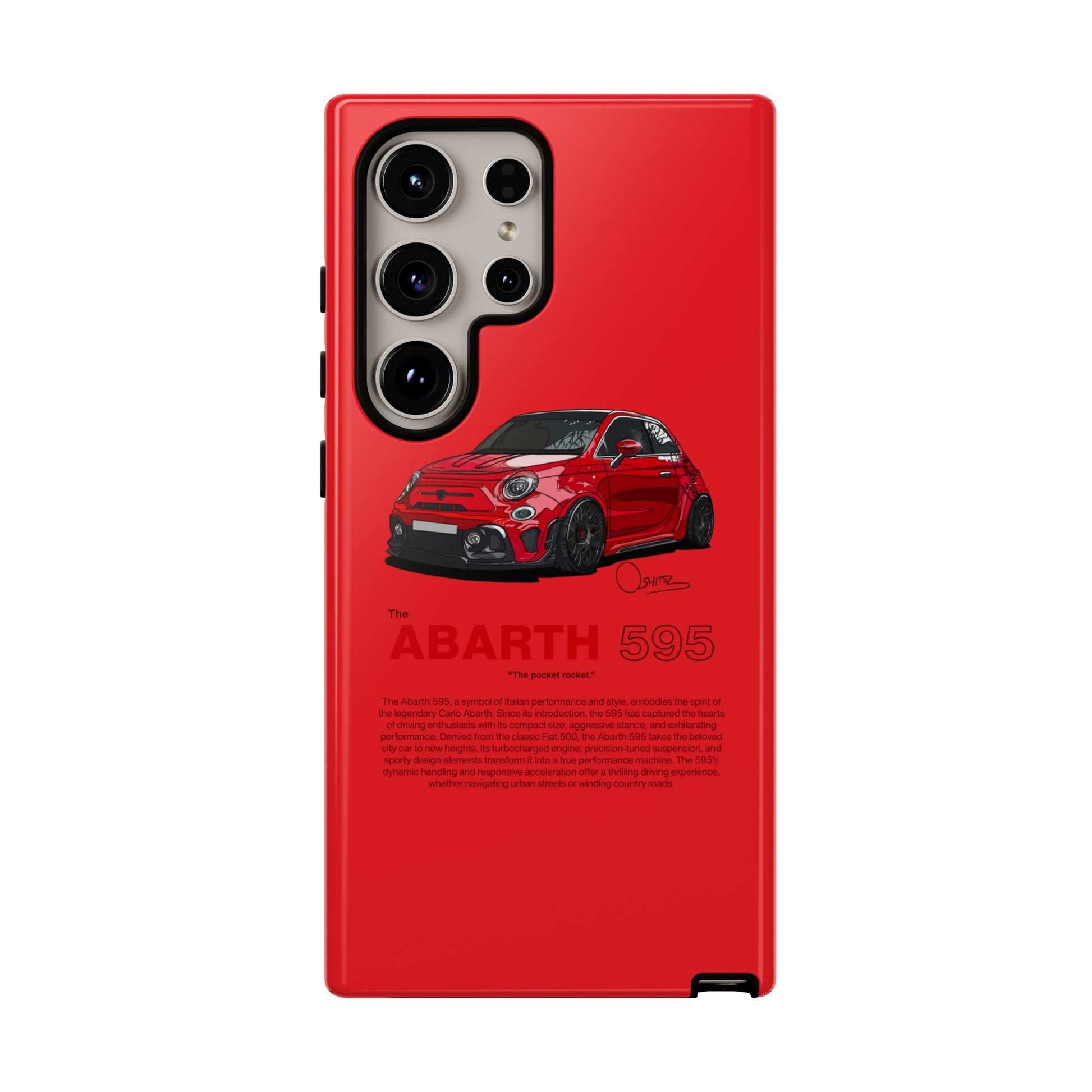 Red Abarth 595 phone case | RevShitsz