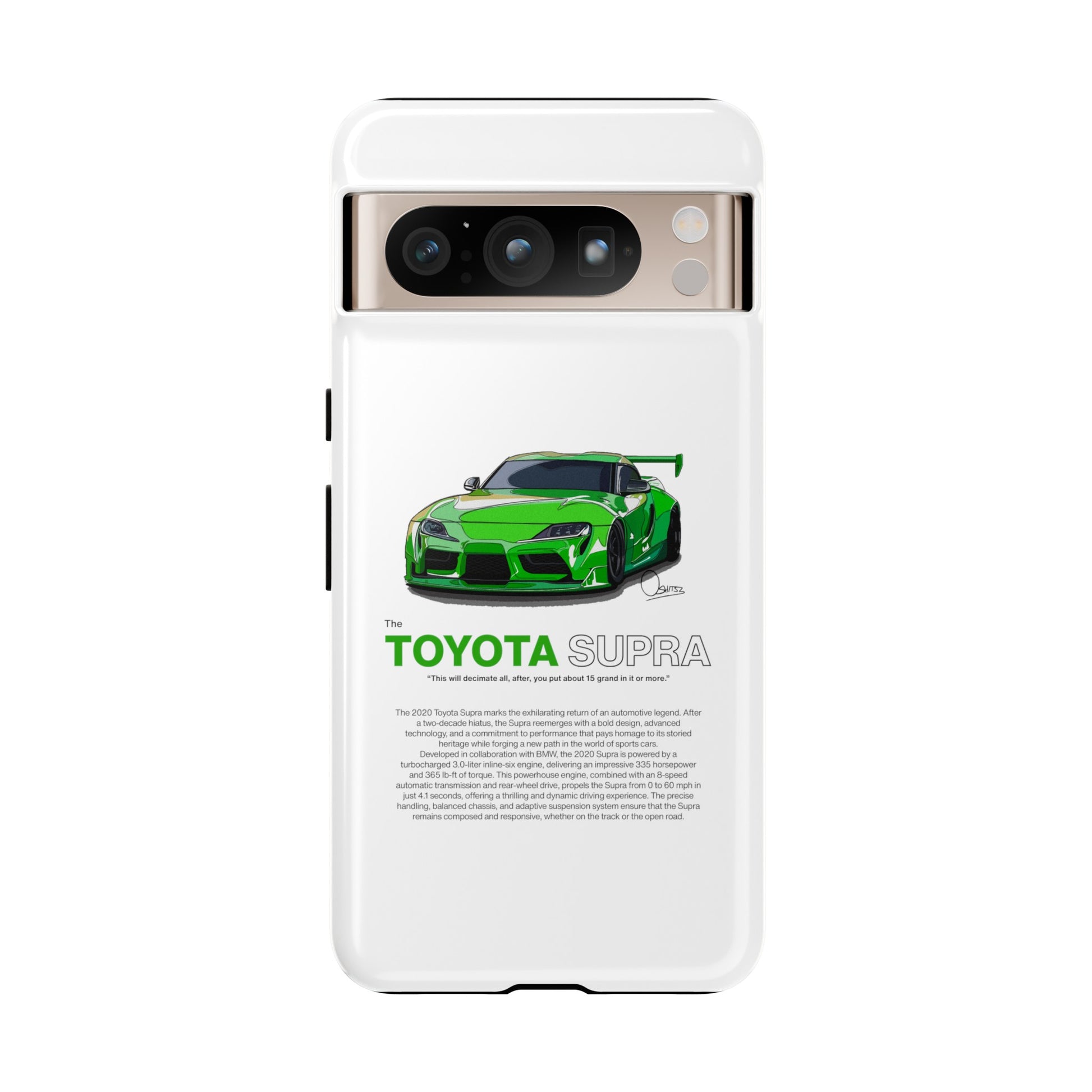 White Toyota Supra phone case | RevShitsz