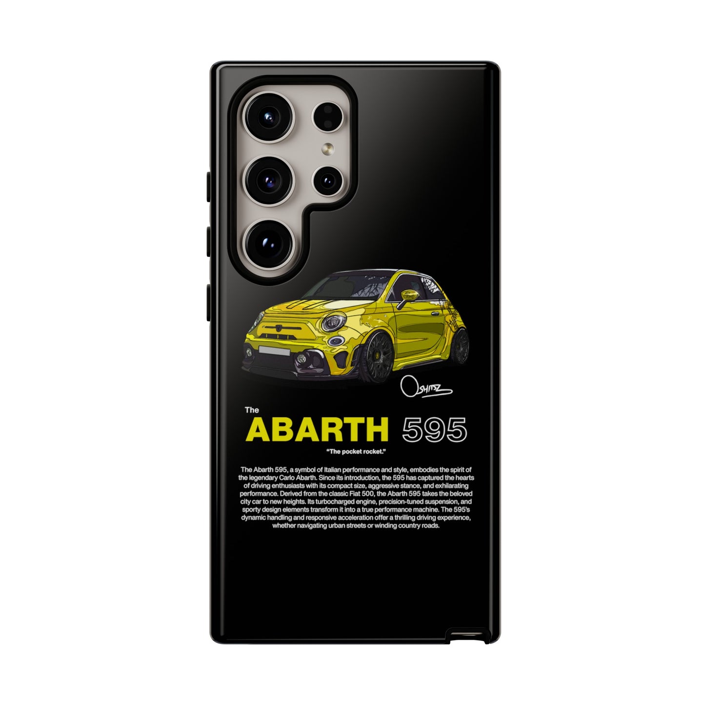 Yellow Abarth 595 phone case | RevShitsz