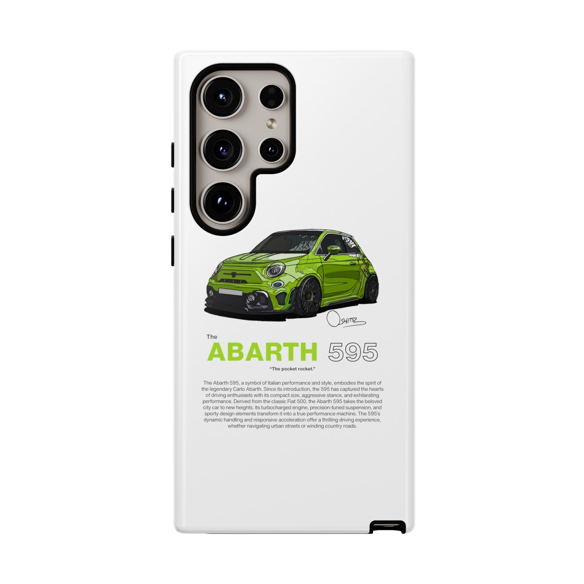 Green Abarth 595 phone case | RevShitsz