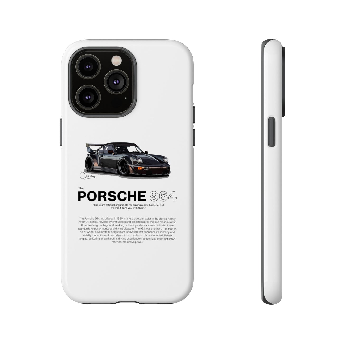 White Porsche 964 phone case | RevShitsz