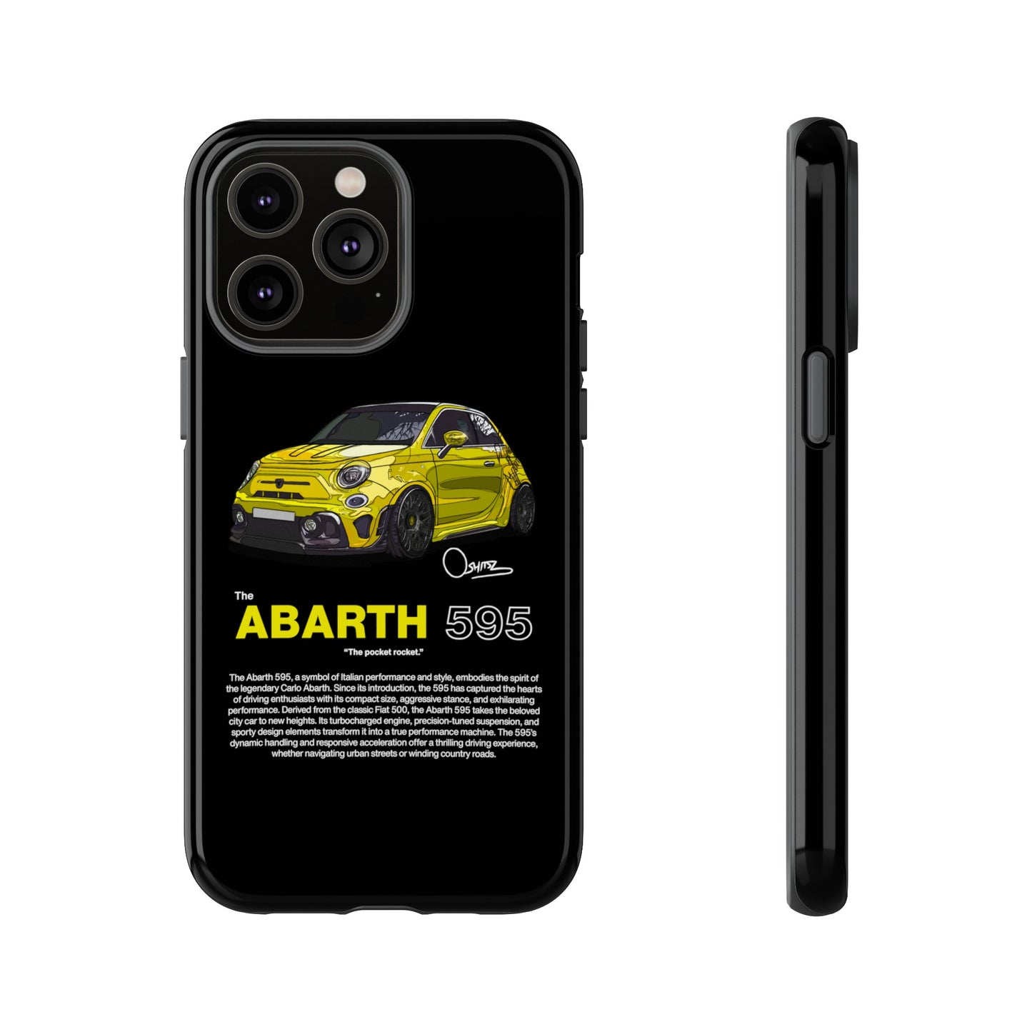 Yellow Abarth 595 phone case | RevShitsz