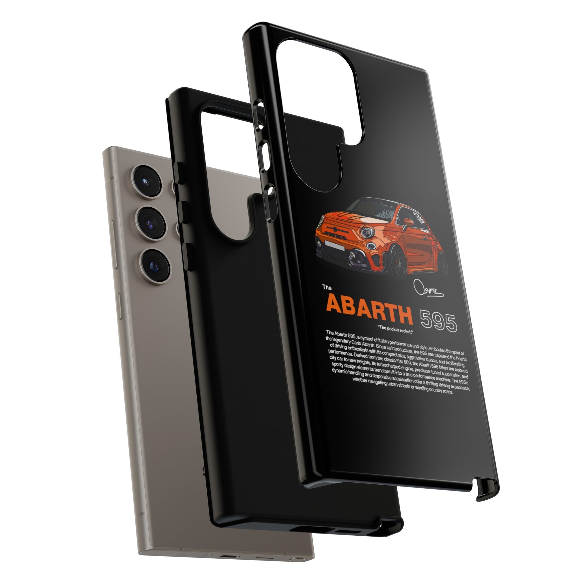 Orange Abarth 595 phone case | RevShitsz