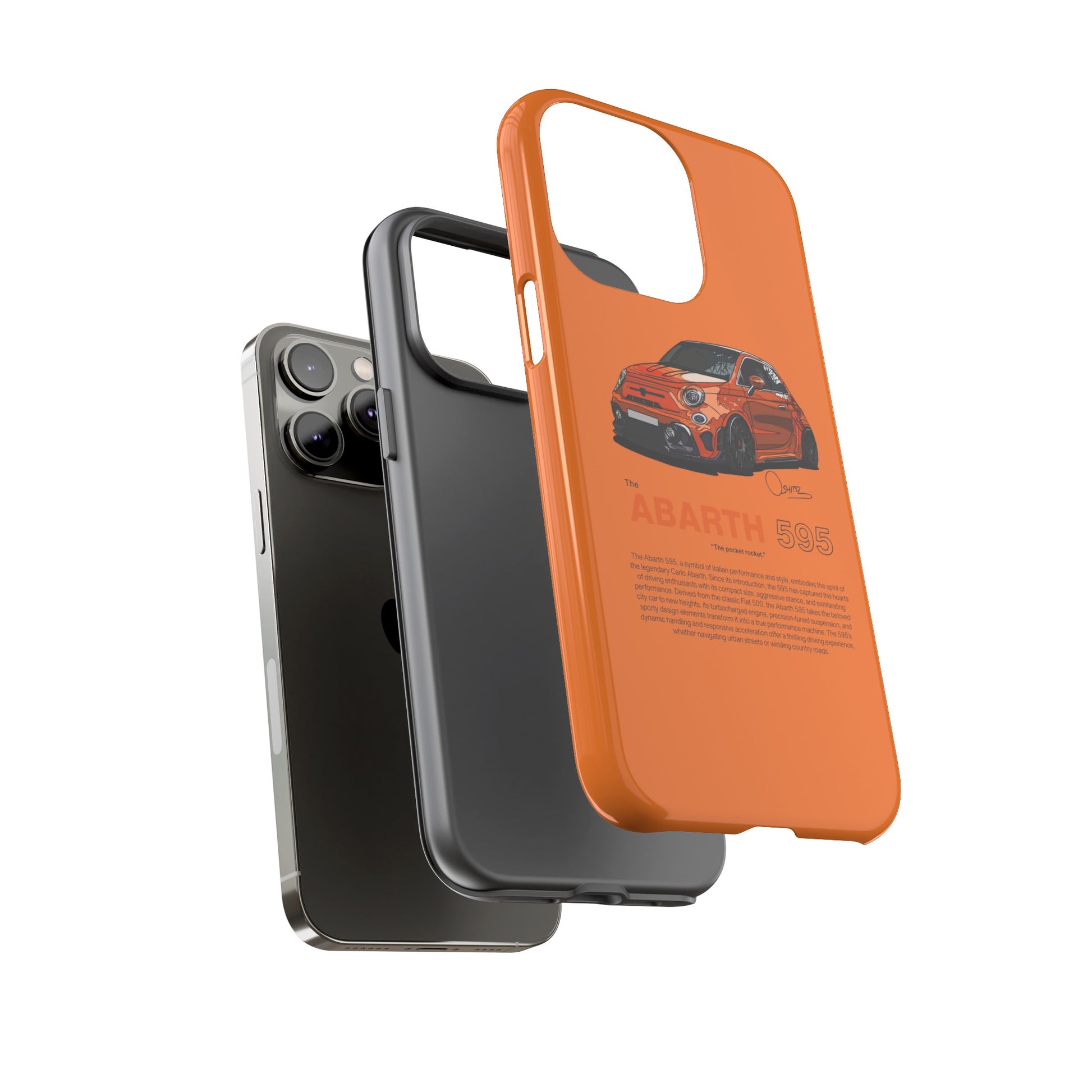 Orange Abarth 595 phone case | RevShitsz