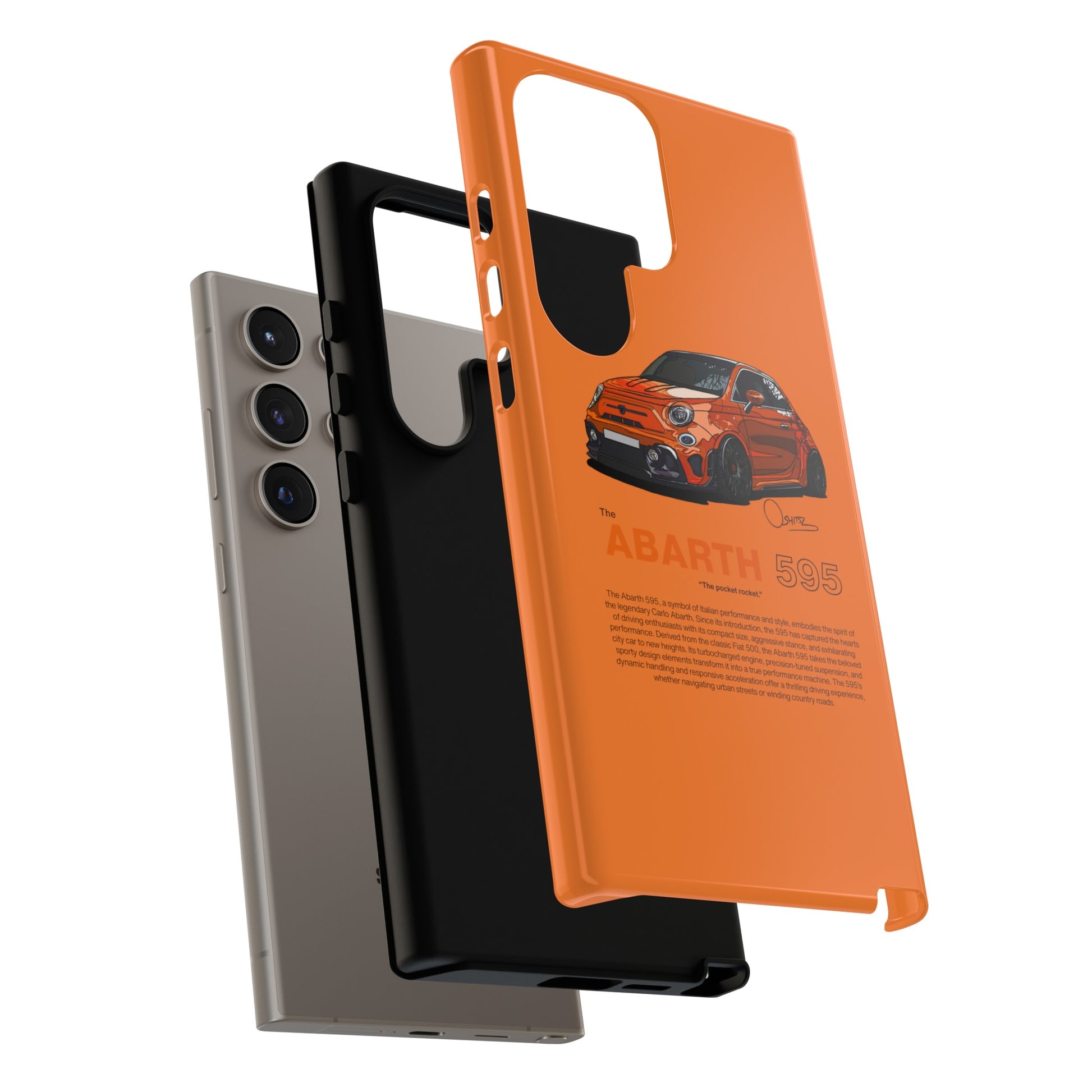 Orange Abarth 595 phone case | RevShitsz