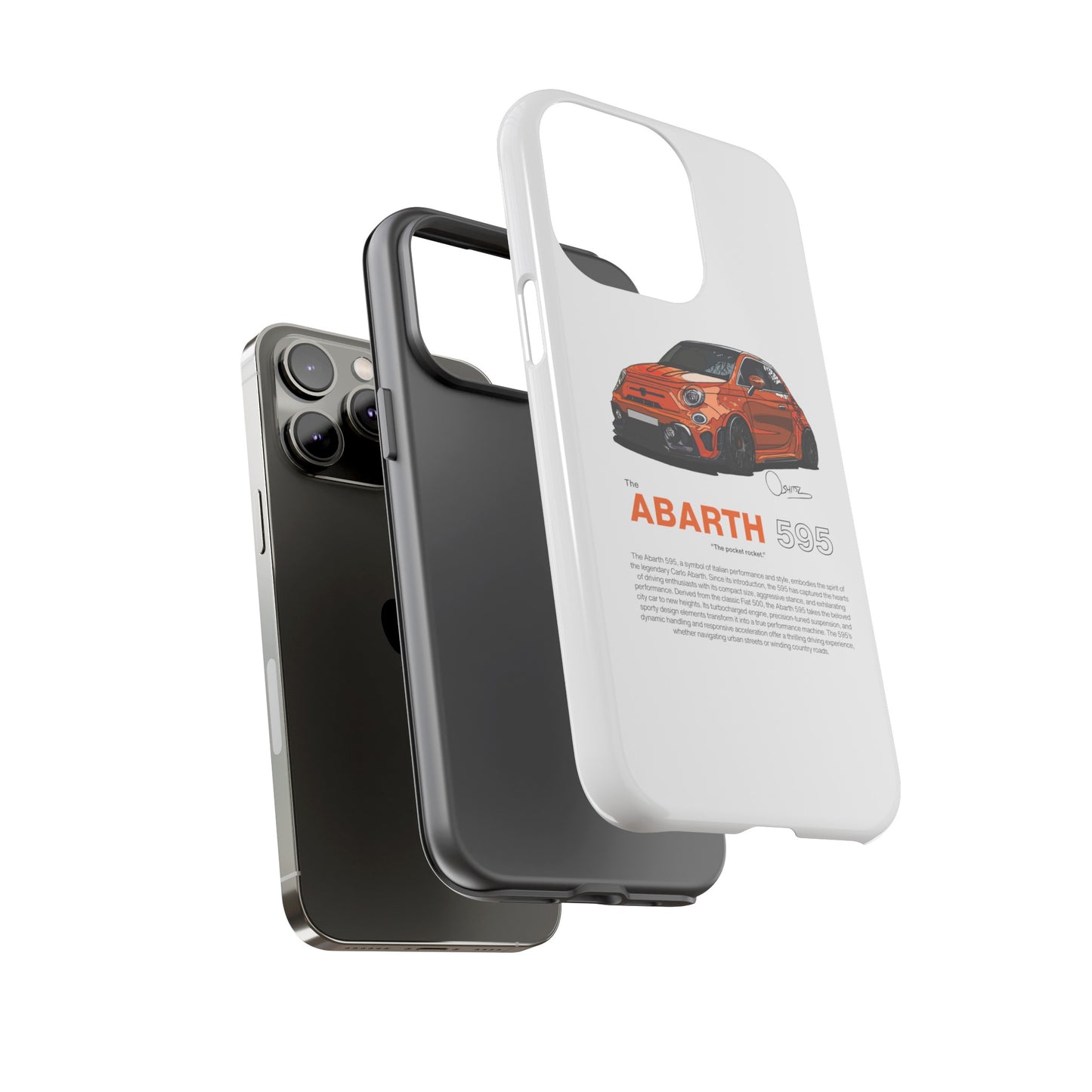 Orange Abarth 595 phone case | RevShitsz