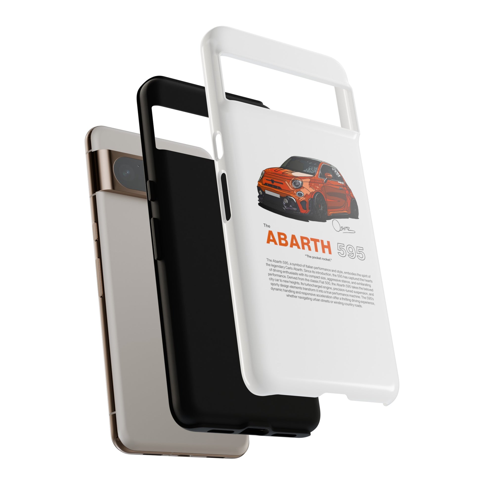 Orange Abarth 595 phone case | RevShitsz